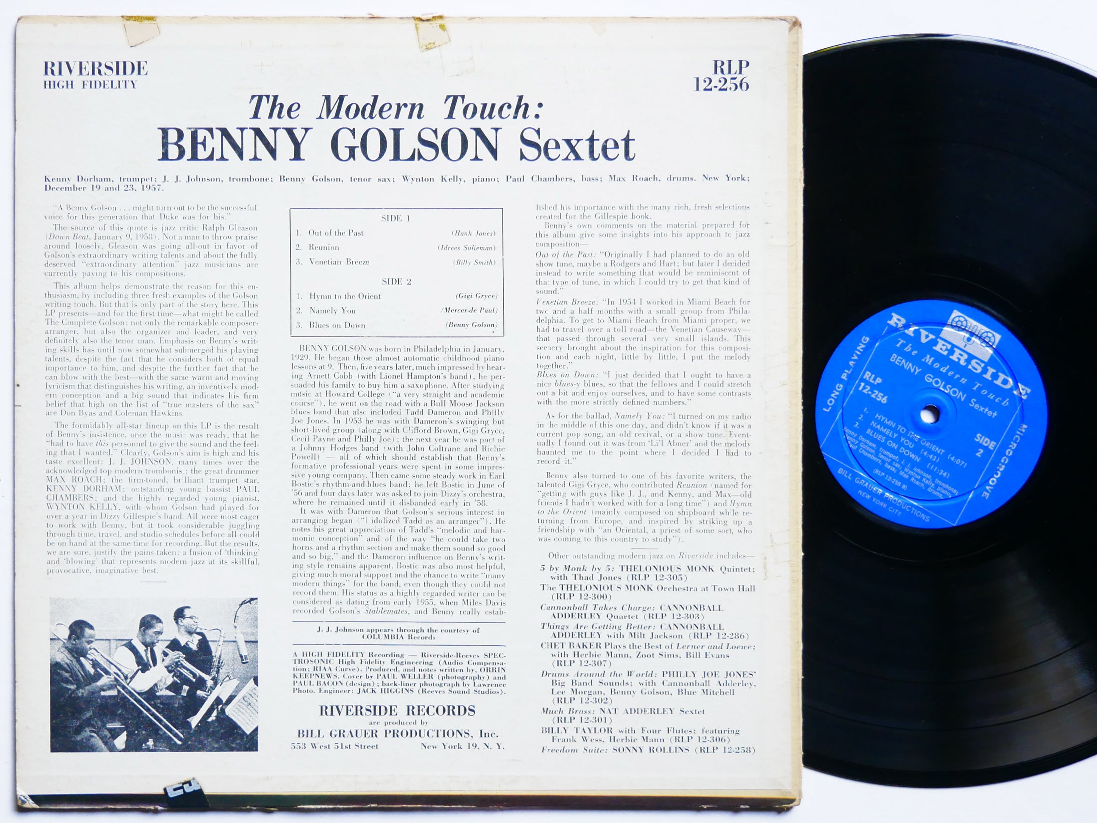 BENNY GOLSON The Modern Touch LP RIVERSIDE RLP 12-256 US 1958 MONO Kenny Dorham