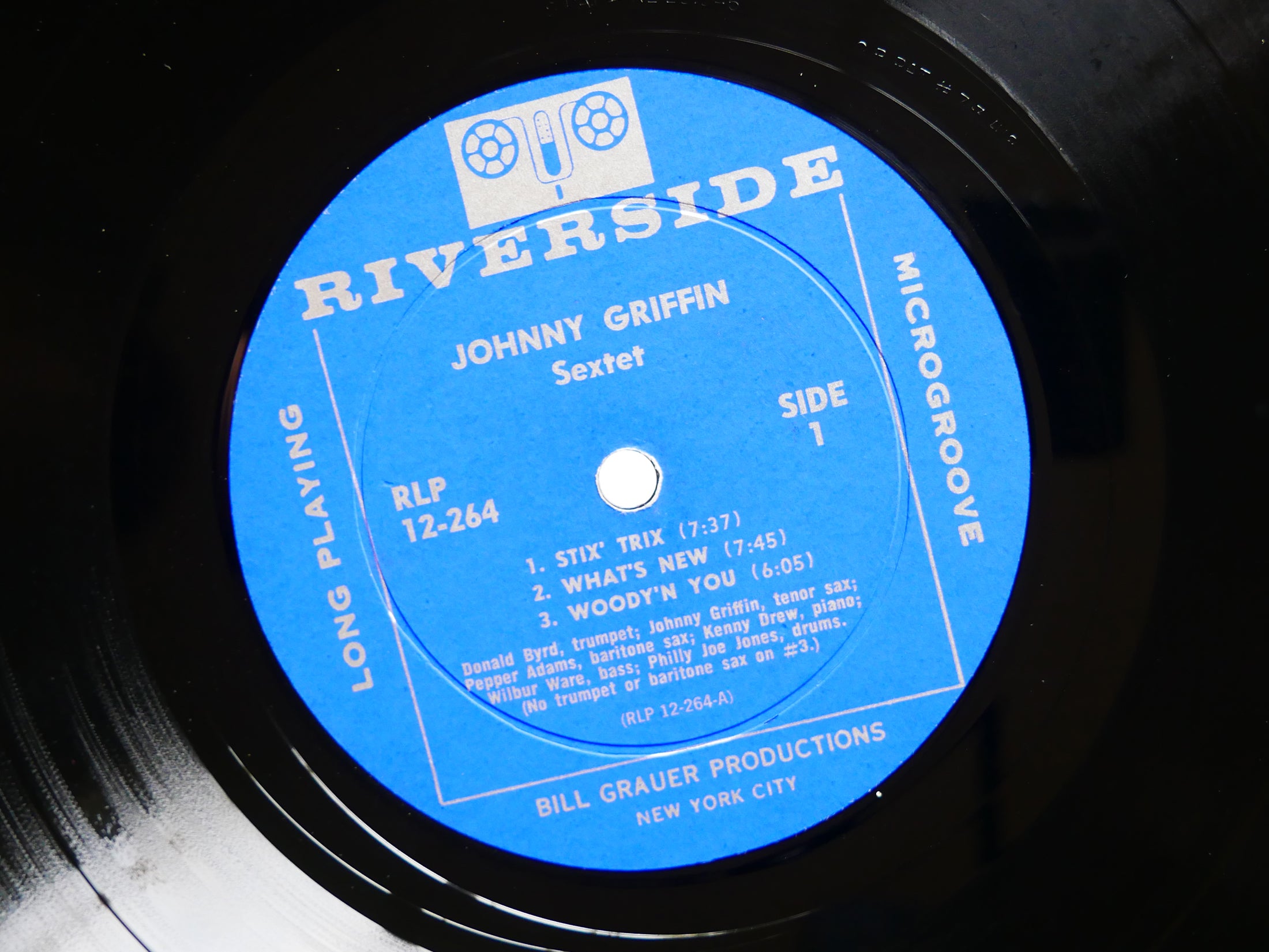 JOHNNY GRIFFIN Sextet LP RIVERSIDE RLP 12-264 US 1958 DG MONO Donald Byrd VG+