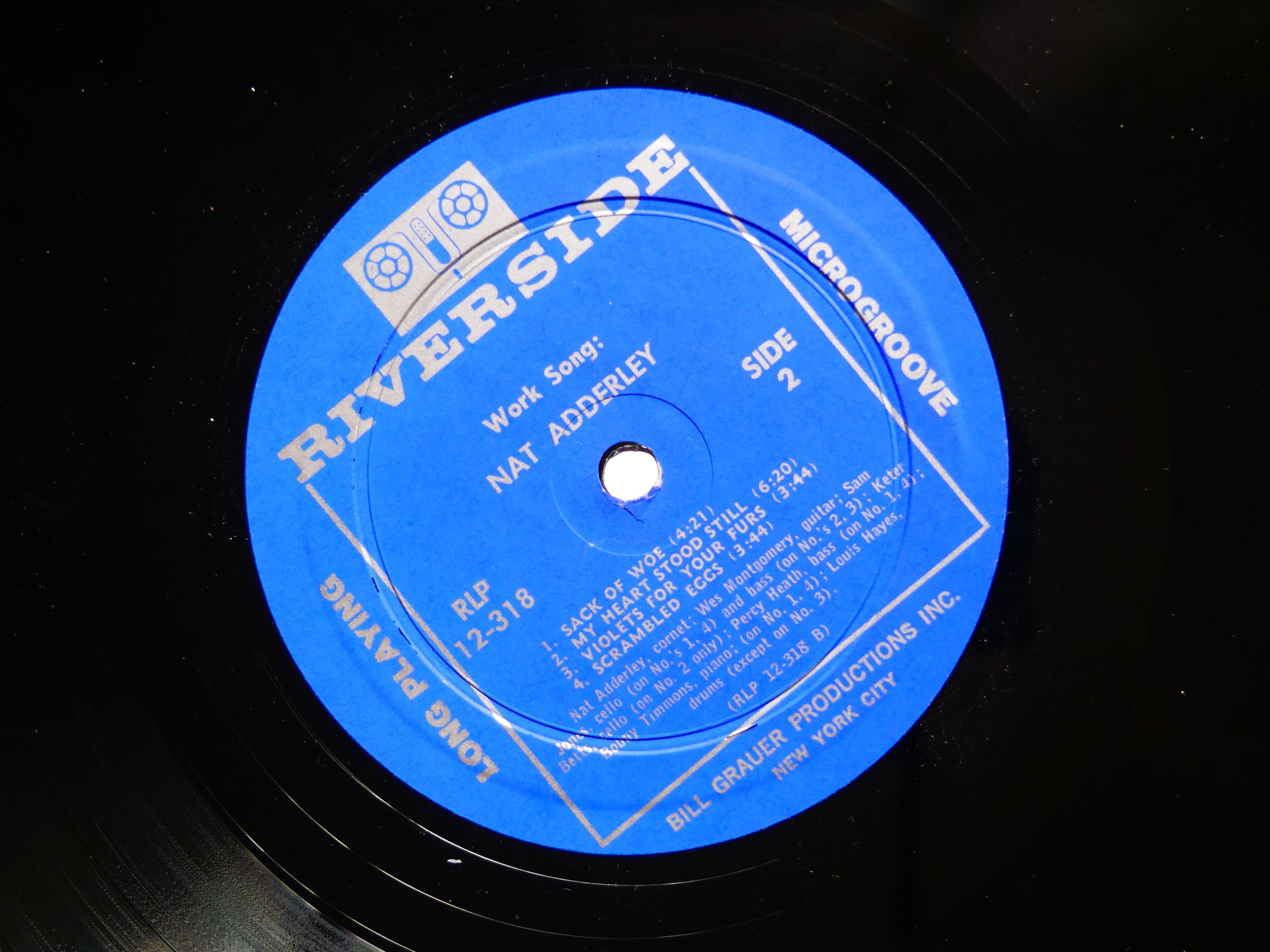 NAT ADDERLEY Work Song LP RIVERSIDE RLP 12-318 MONO Wes Montgomery Bobby Timmons