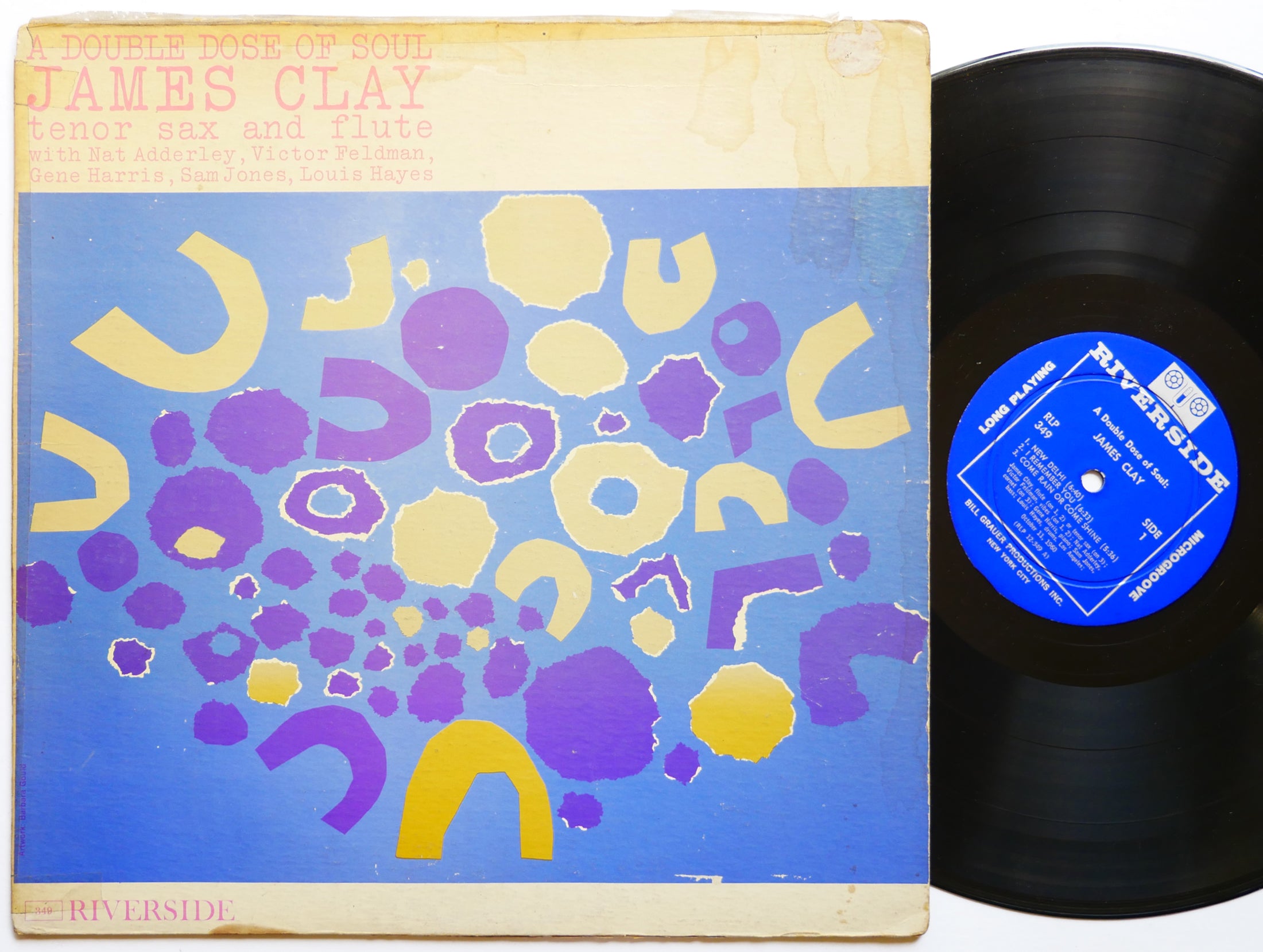 JAMES CLAY A Double Dose Of Soul LP RIVERSIDE RECORDS RLP 349 US 1960 DG MONO