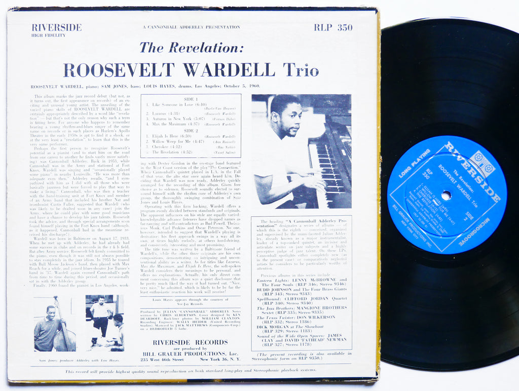 ROOSEVELT WARDELL The Revelation LP RIVERSIDE RLP 350 US 1960 DG MONO Sam Jones
