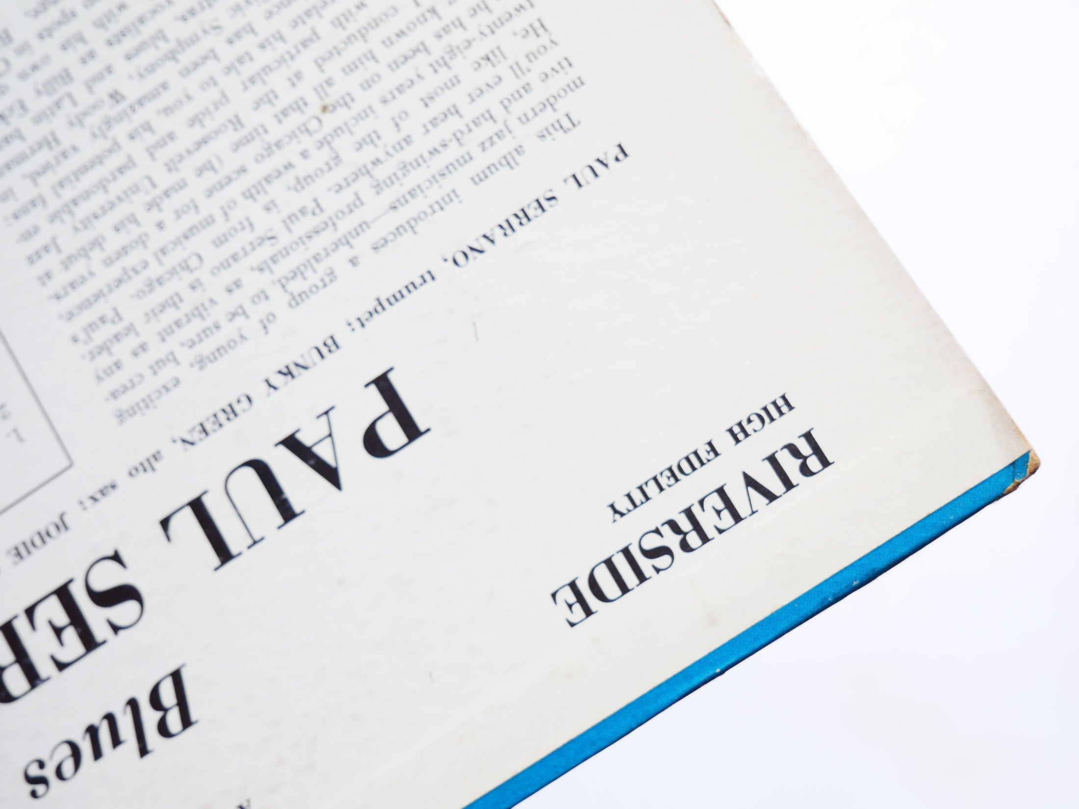 PAUL SERRANO Quintet Blues Holiday LP RIVERSIDE RLP 359 US '61 MONO Pete La Roca