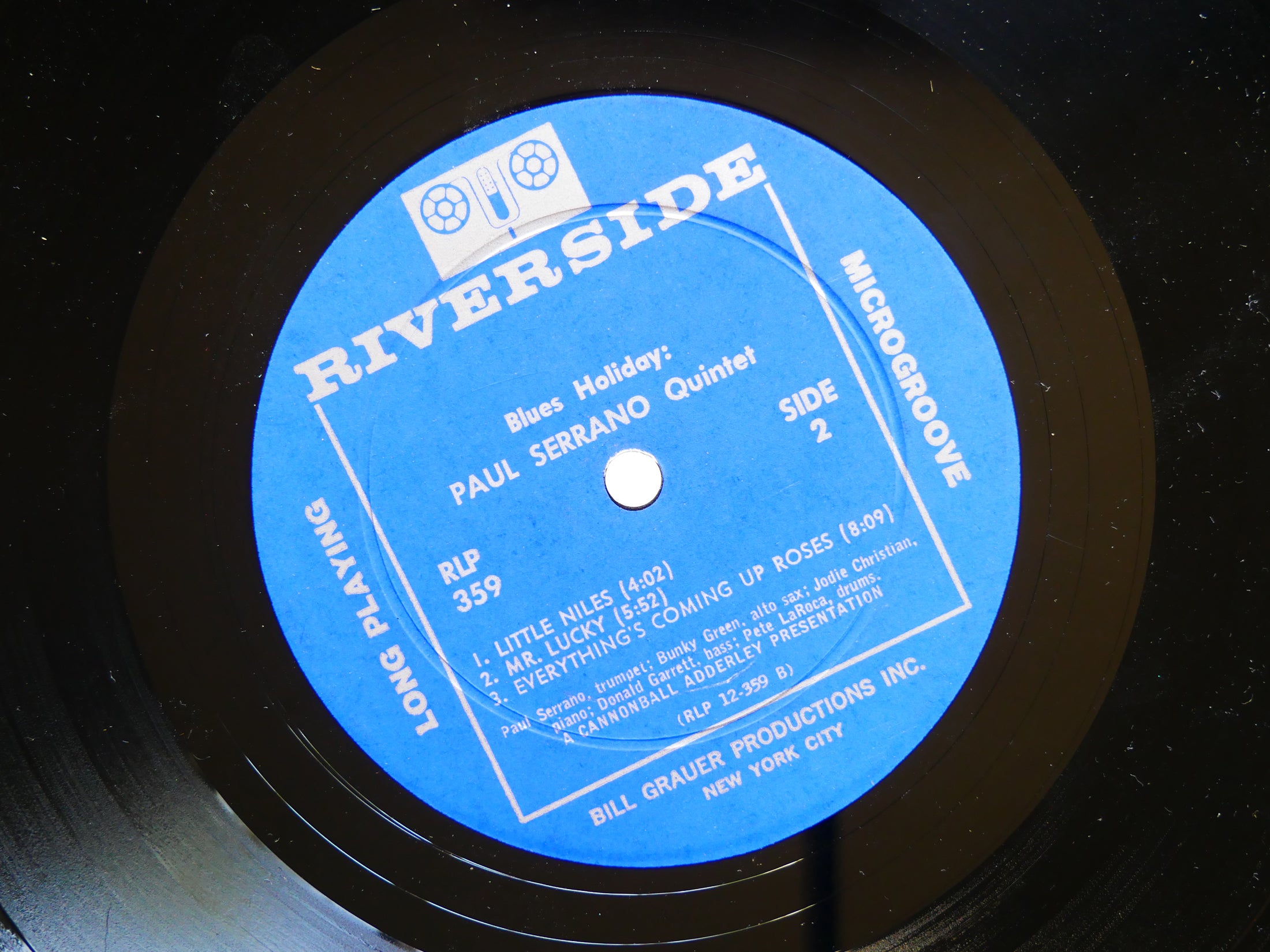 PAUL SERRANO Quintet Blues Holiday LP RIVERSIDE RLP 359 US '61 MONO Pete La Roca