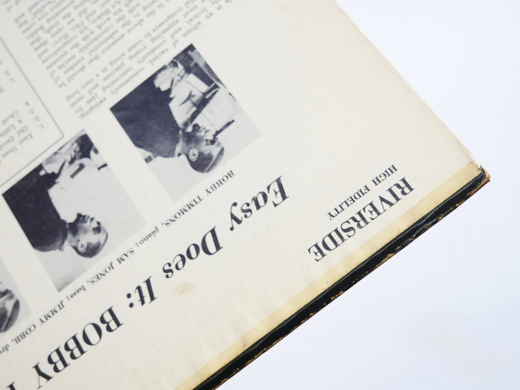 BOBBY TIMMONS TRIO Easy Does It LP RIVERSIDE RLP 363 US 1961 DG MONO Sam Jones