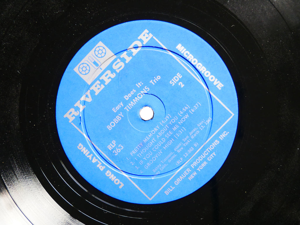 BOBBY TIMMONS TRIO Easy Does It LP RIVERSIDE RLP 363 US 1961 DG MONO Sam Jones