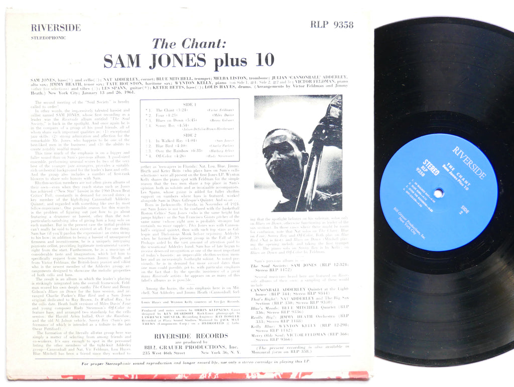SAM JONES Plus 10 The Chant LP RIVERSIDE RLP 9358 Blue Mitchell Wynton Kelly VG+