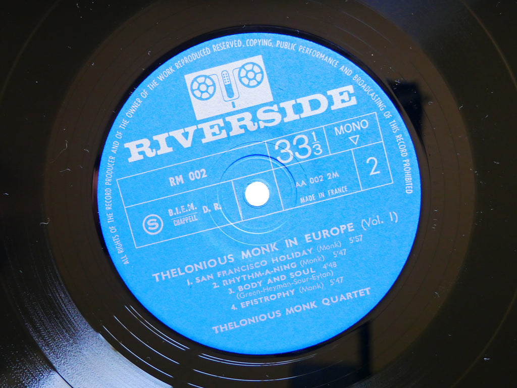 THELONIOUS MONK Quartet In Europe Vol. 1 LP RIVERSIDE RECORDS RM 002 FRANCE 1963