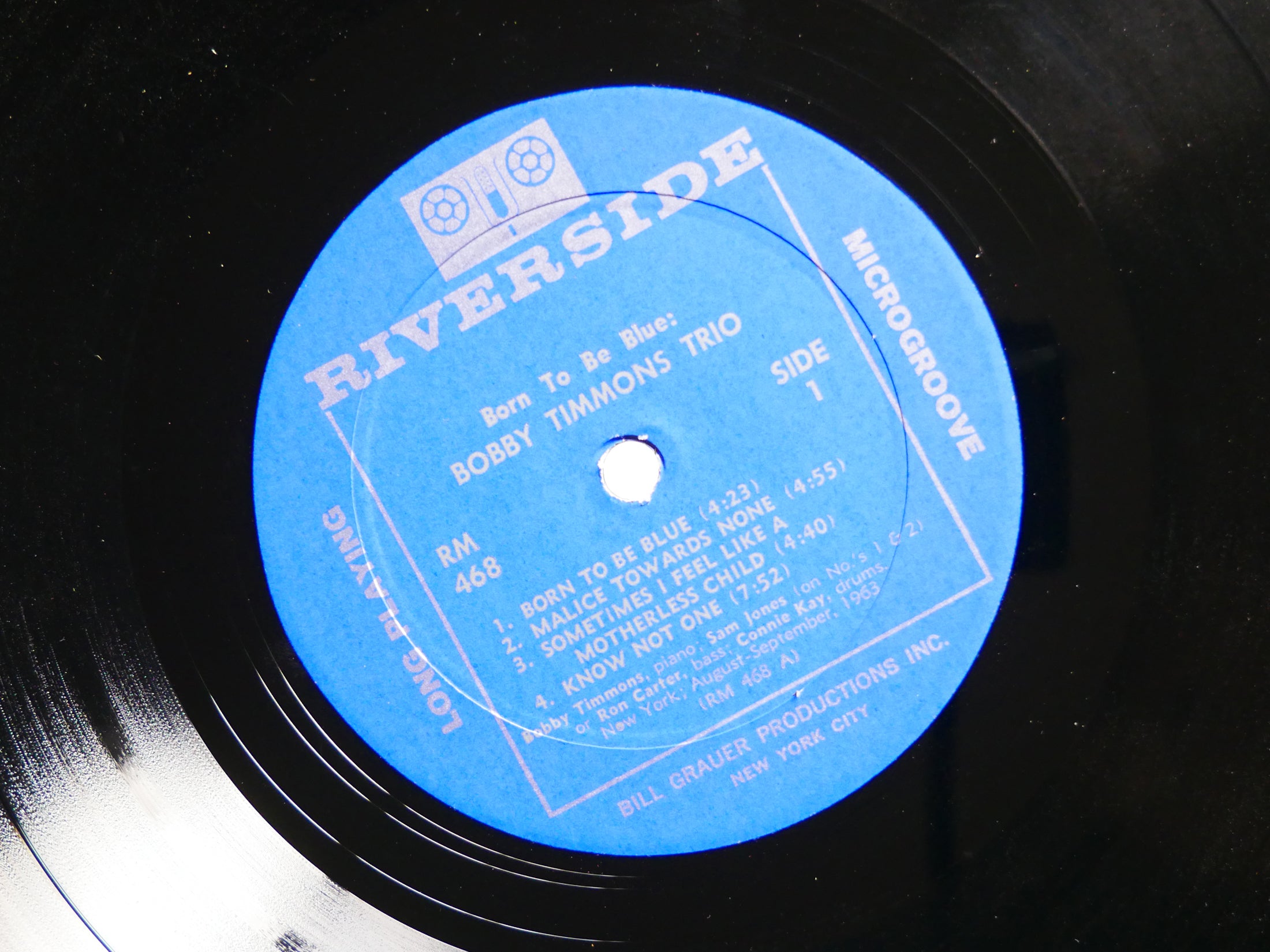 BOBBY TIMMONS TRIO Born To Be Blue! LP RIVERSIDE RM 468 US 1963 MONO Ron Carter