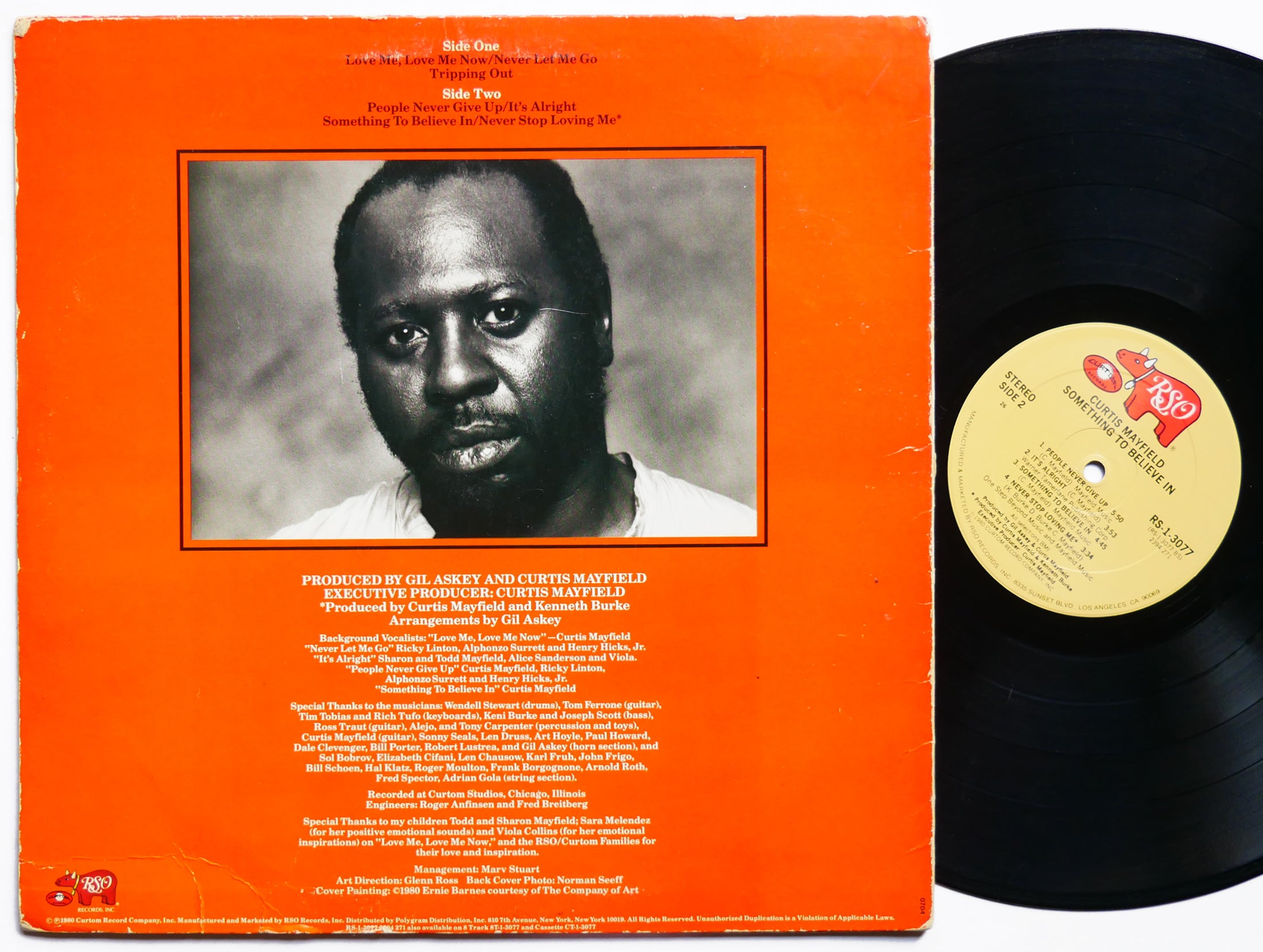 CURTIS MAYFIELD Something To Believe In LP RSO RS-1-3077 US 1980 FUNK SOUL