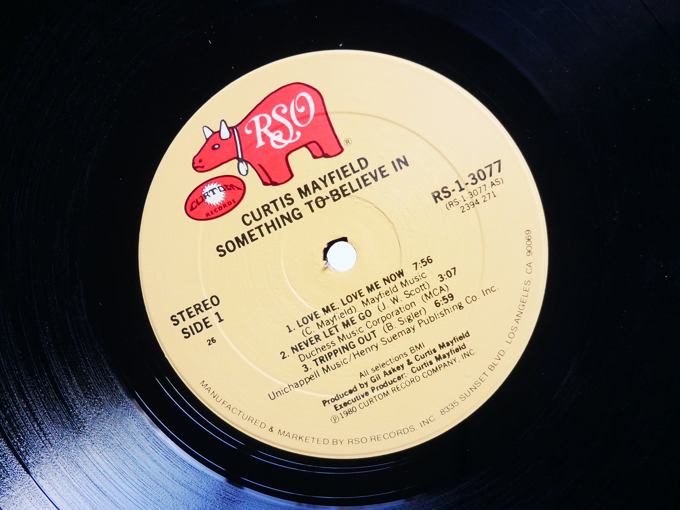 CURTIS MAYFIELD Something To Believe In LP RSO RS-1-3077 US 1980 FUNK SOUL