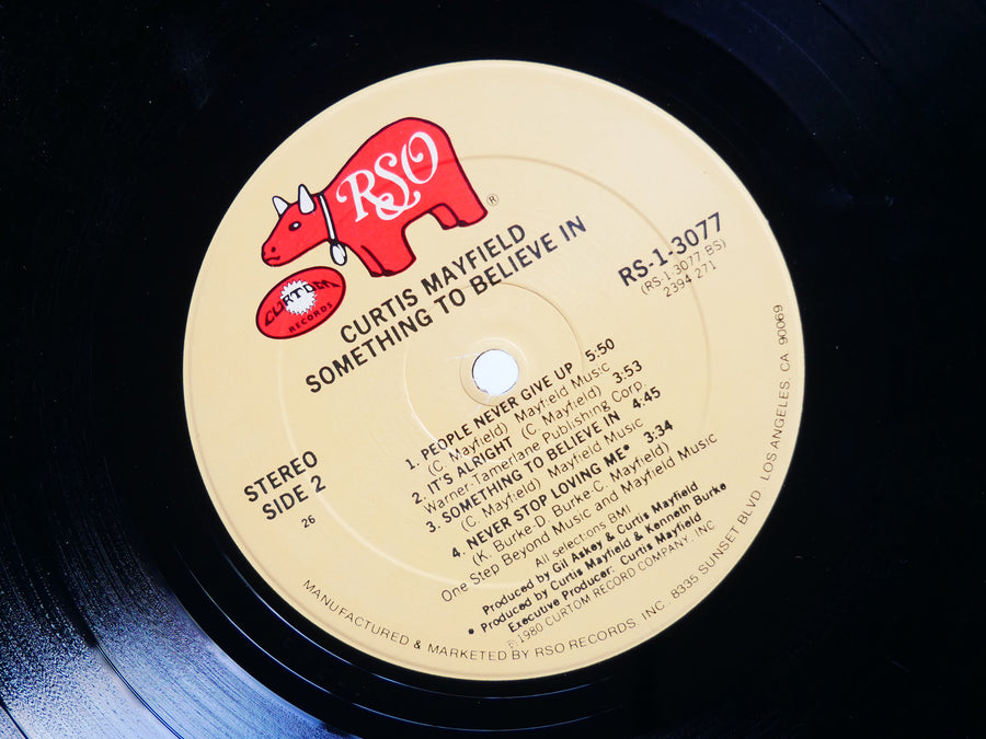 CURTIS MAYFIELD Something To Believe In LP RSO RS-1-3077 US 1980 FUNK SOUL