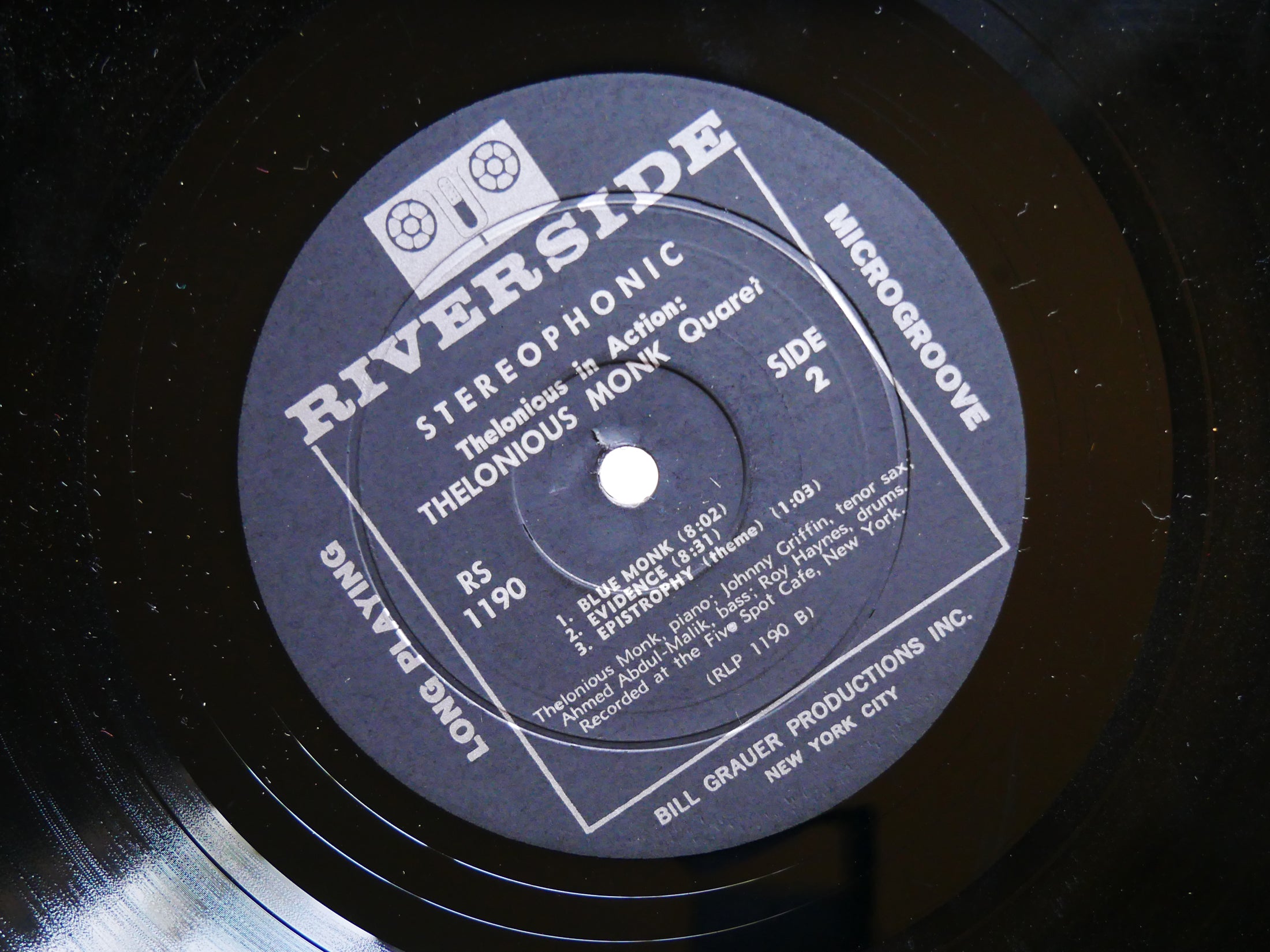 THELONIOUS MONK Quartet JOHNNY GRIFFIN In Action LP RIVERSIDE RS 1190 US 1964 DG