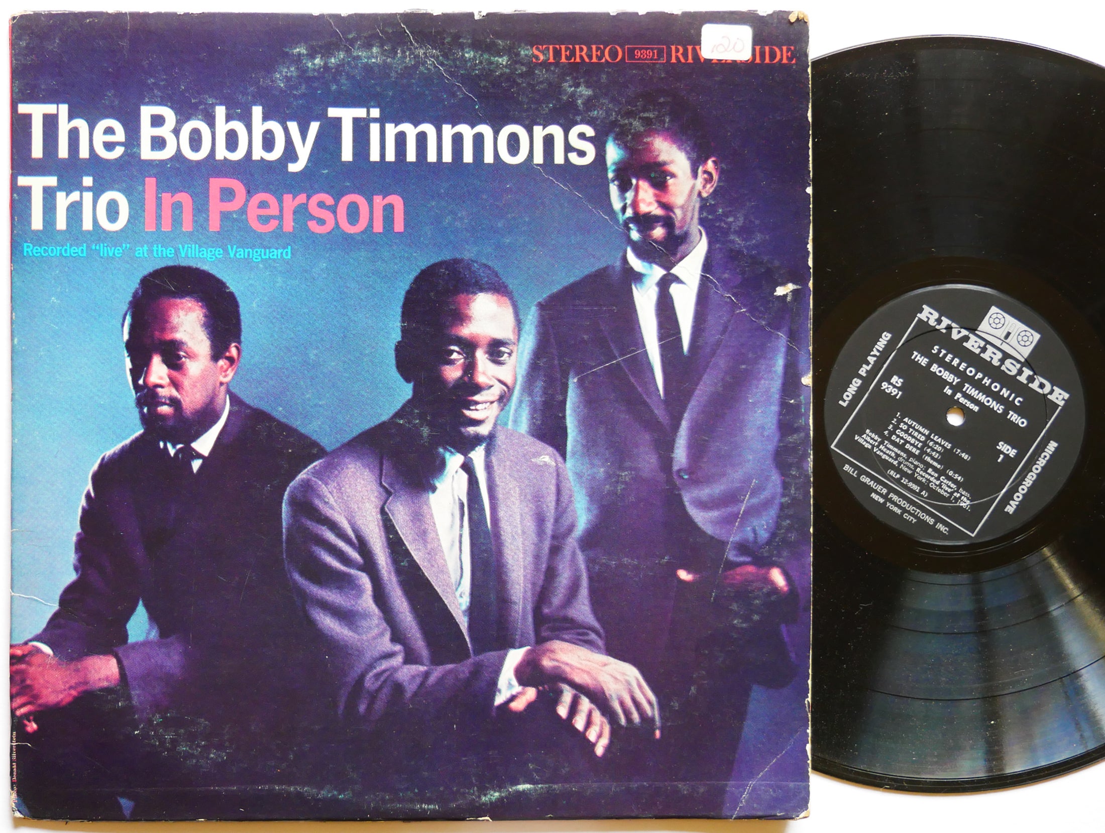 BOBBY TIMMONS TRIO In Person LP RIVERSIDE RS 9391 US '63 Ron Carter Albert Heath