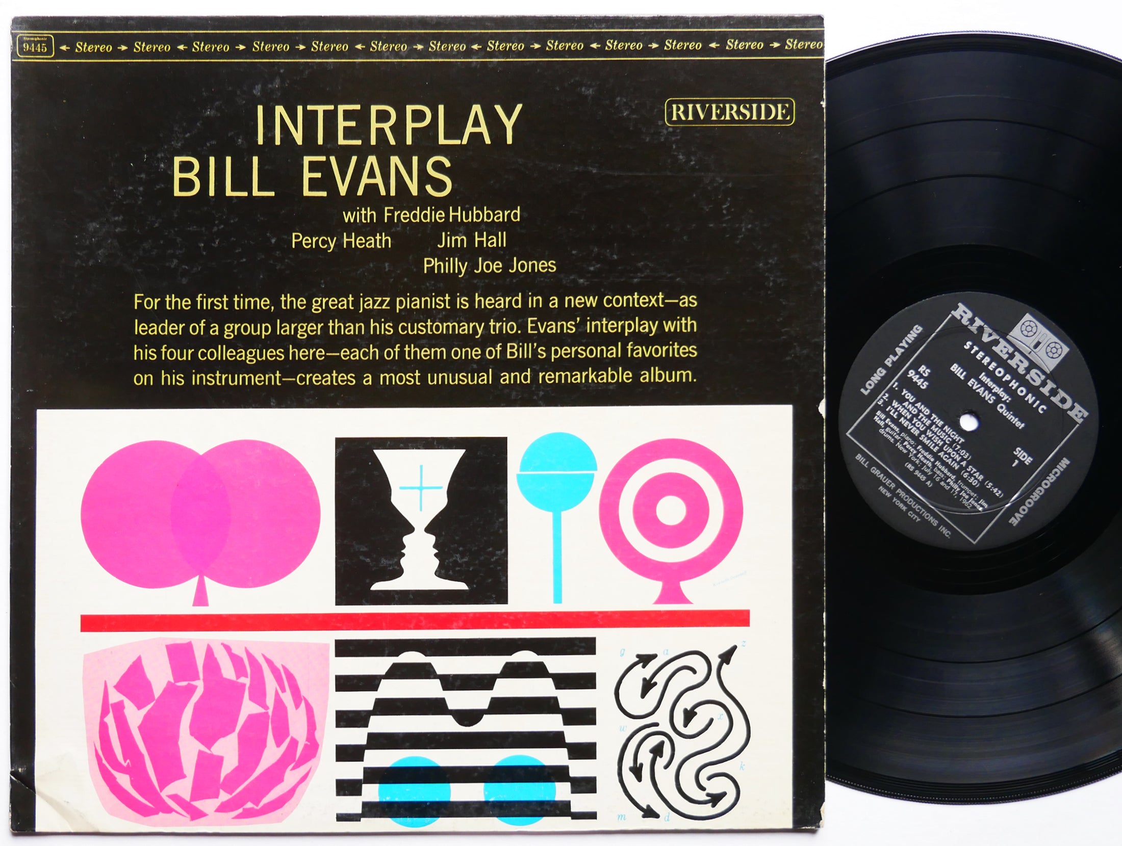 BILL EVANS Interplay LP RIVERSIDE RS 9445 US 1962 Freddie Hubbard Philly Joe VG+