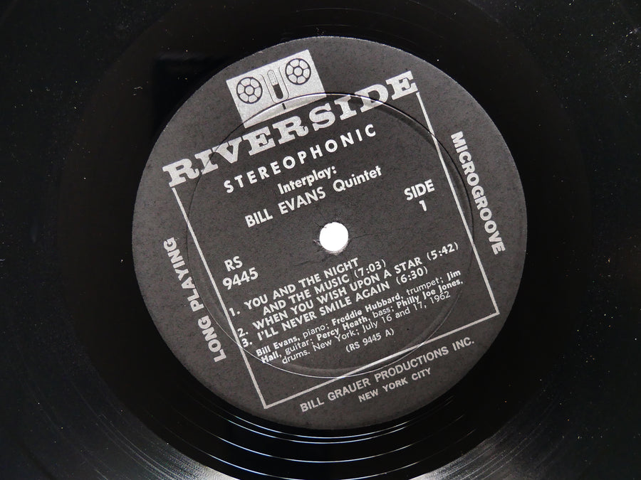 BILL EVANS Interplay LP RIVERSIDE RS 9445 US 1962 Freddie Hubbard Philly Joe VG+
