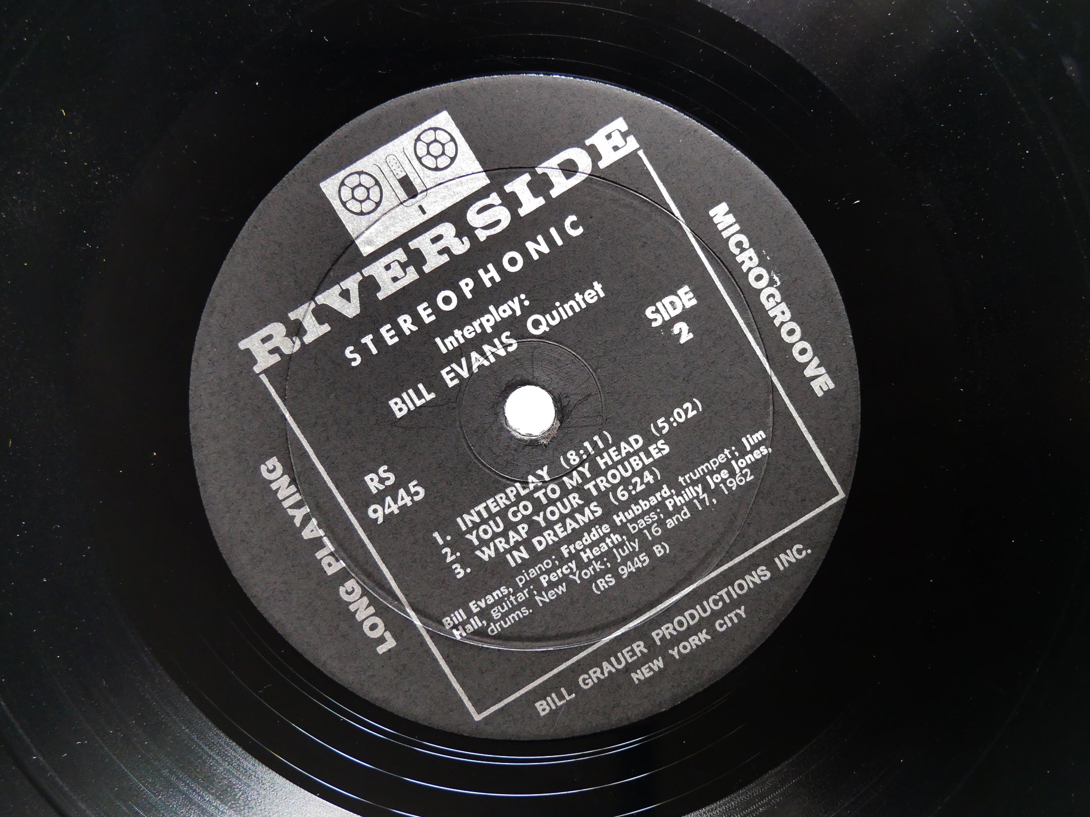 BILL EVANS Interplay LP RIVERSIDE RS 9445 US 1962 Freddie Hubbard Philly Joe VG+