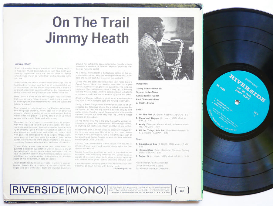 JIMMY HEATH Quintet KENNY BURRELL WYNTON KELLY On The Trail LP RIVERSIDE RS 9486
