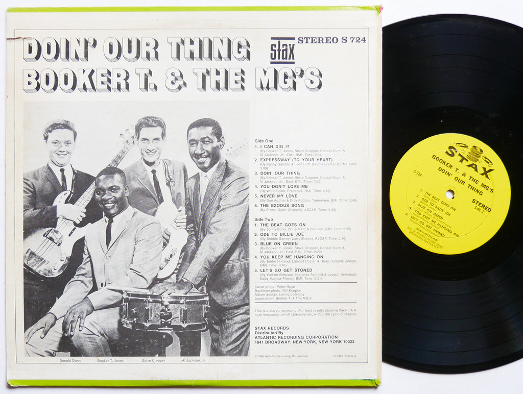 BOOKER T. & THE MG'S Doin' Our Thing LP STAX S 724 US 1968 Soul Funk VG+