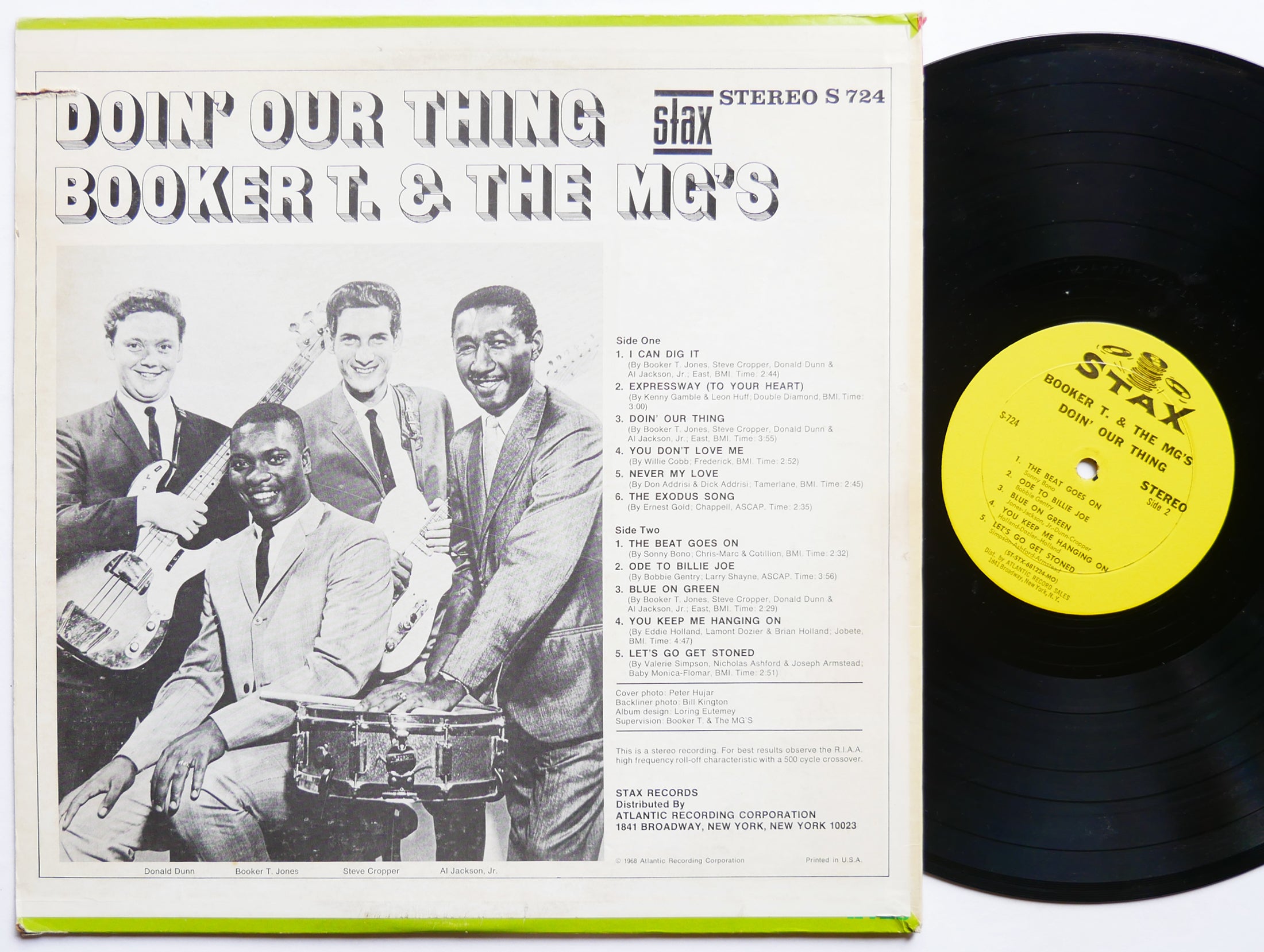 BOOKER T. & THE MG'S Doin' Our Thing LP STAX S 724 US 1968 Soul Funk VG+