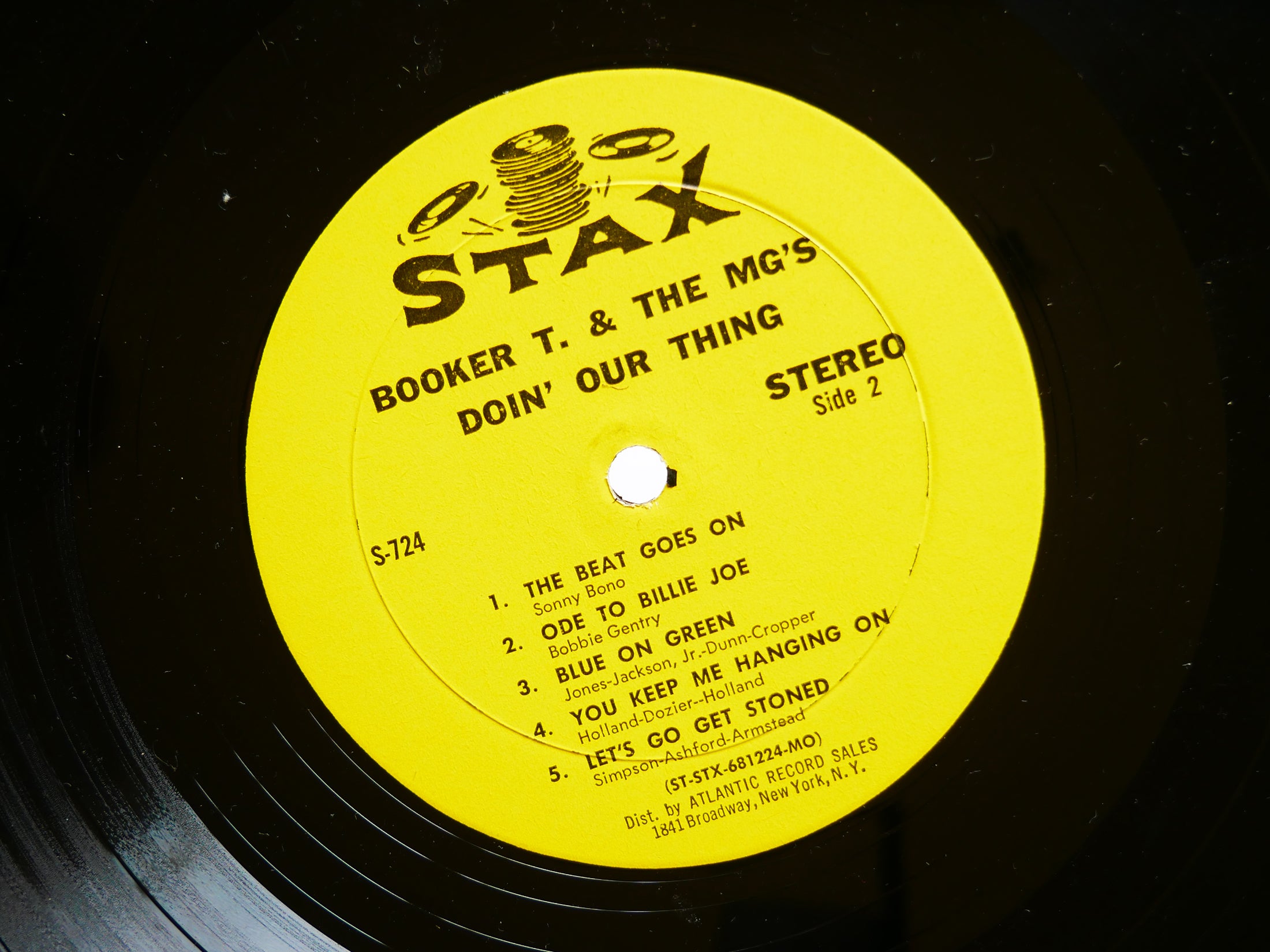BOOKER T. & THE MG'S Doin' Our Thing LP STAX S 724 US 1968 Soul Funk VG+