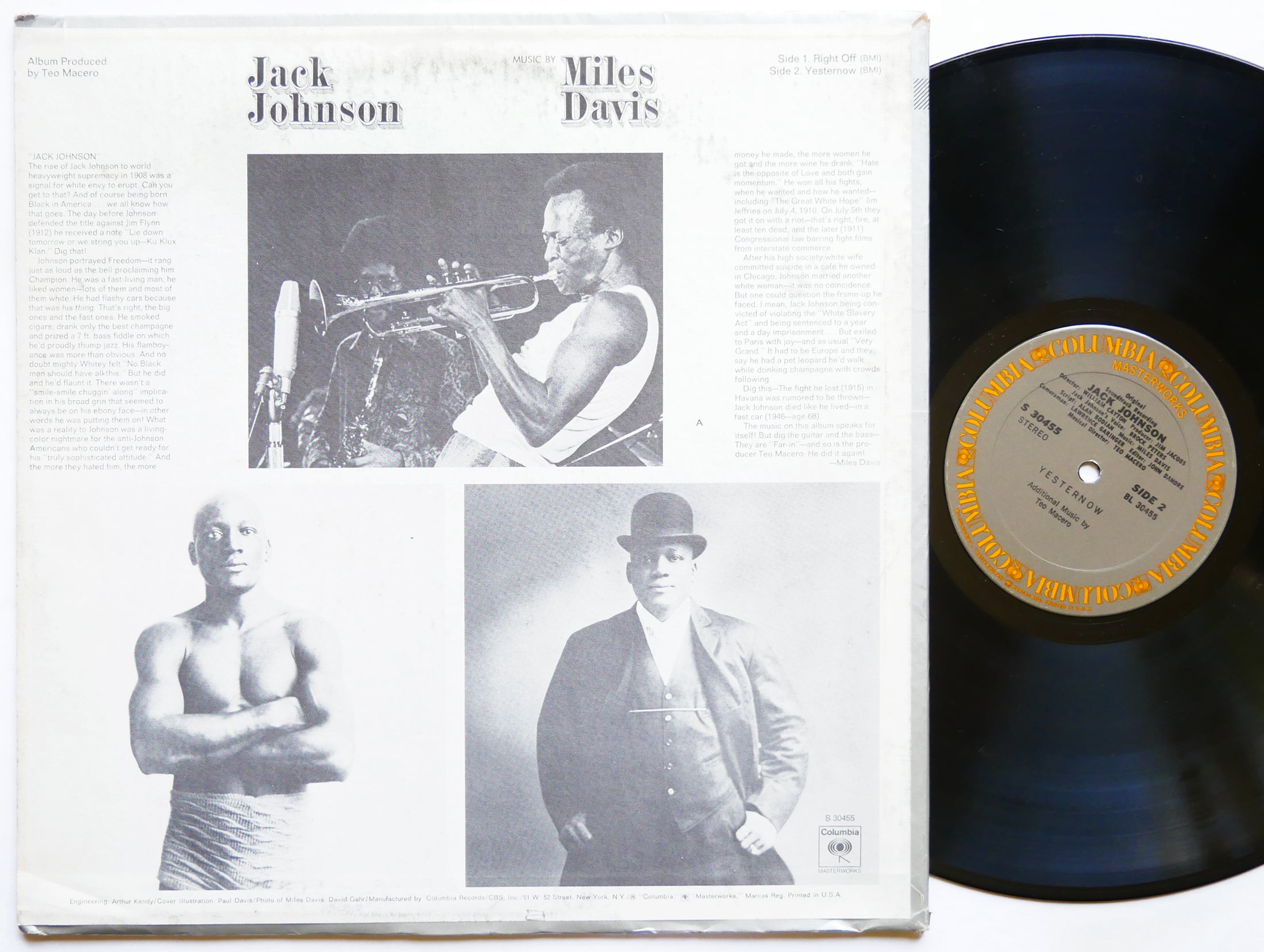 MILES DAVIS Jack Johnson LP COLUMBIA S 30455 US 1971 Herbie Hancock Billy Cobham