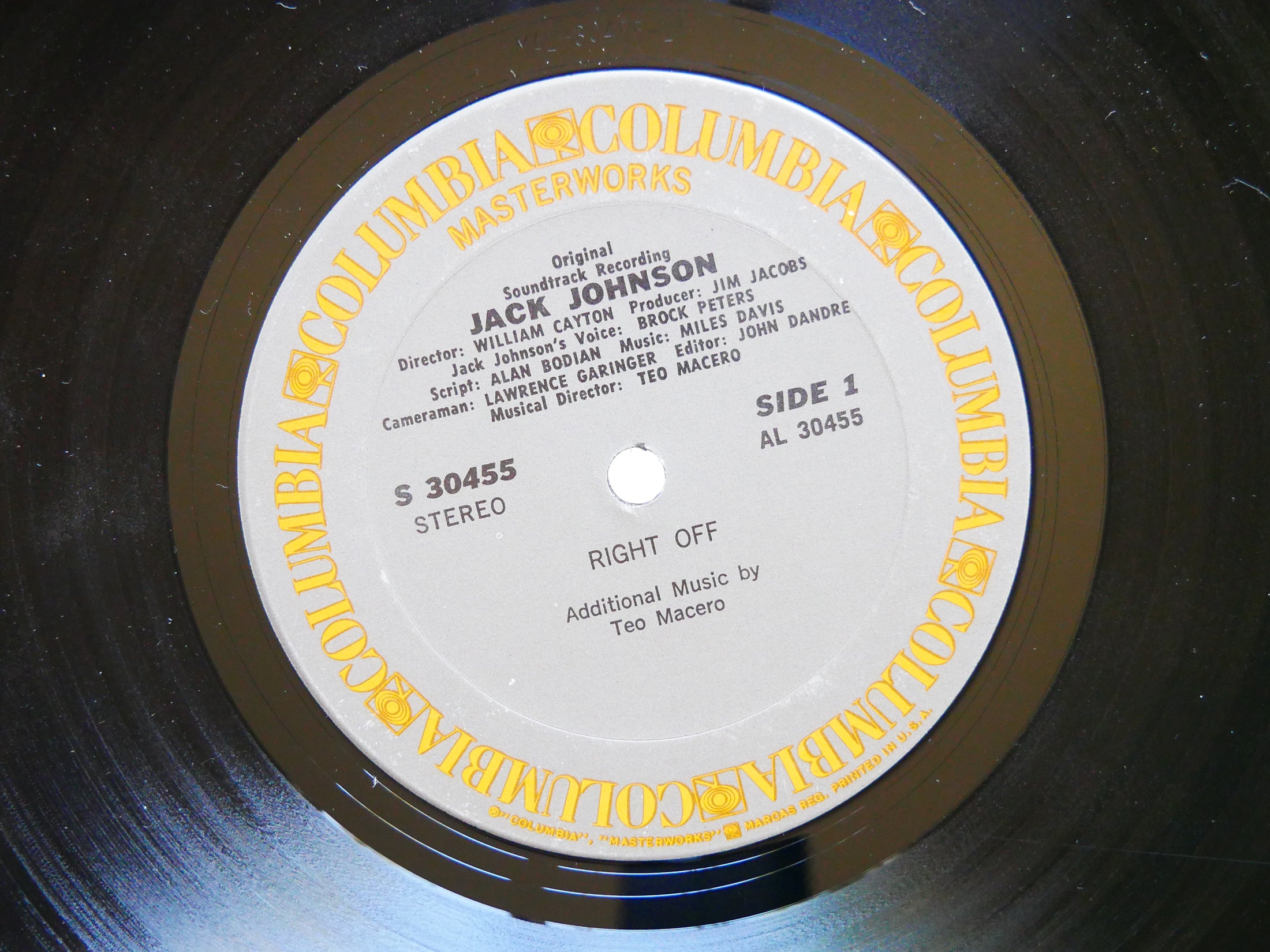 MILES DAVIS Jack Johnson LP COLUMBIA S 30455 US 1971 Herbie Hancock Billy Cobham