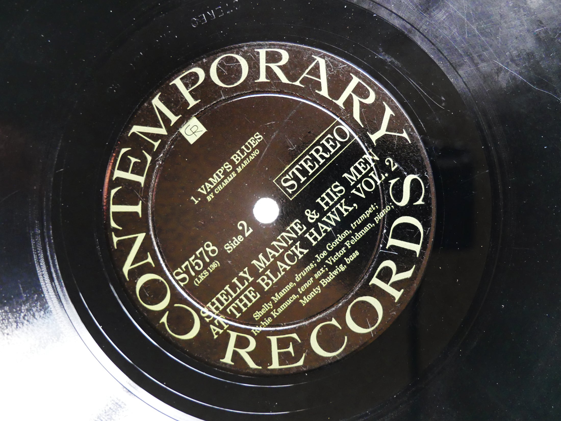 SHELLY MANNE & His Men At The Black Hawk Vol. 2 LP CONTEMPORARY S 7578 US 1960