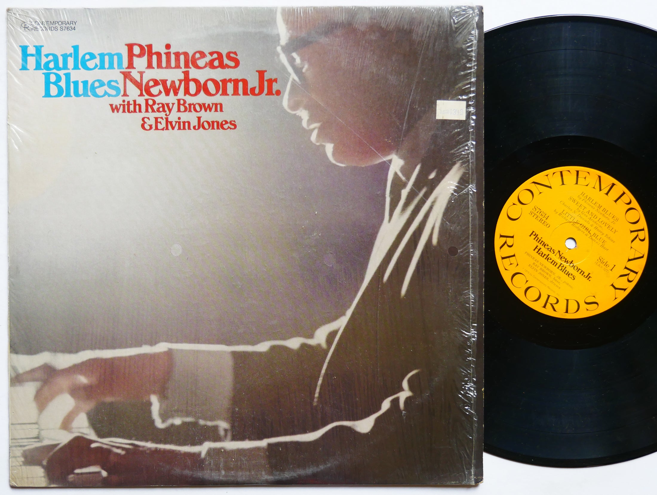 PHINEAS NEWBORN JR RAY BROWN ELVIN JONES Harlem Blues LP CONTEMPORARY S7634
