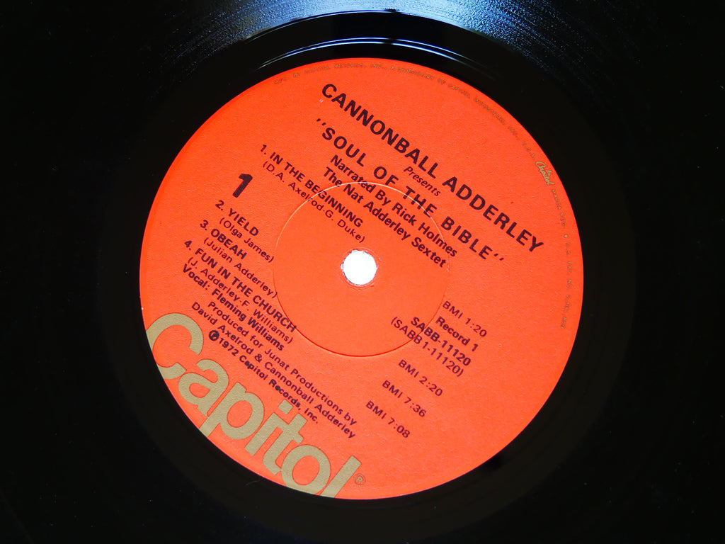 CANNONBALL NAT ADDERLEY RICK HOLMES Soul Of The Bible 2 x LP CAPITOL SABB-11120