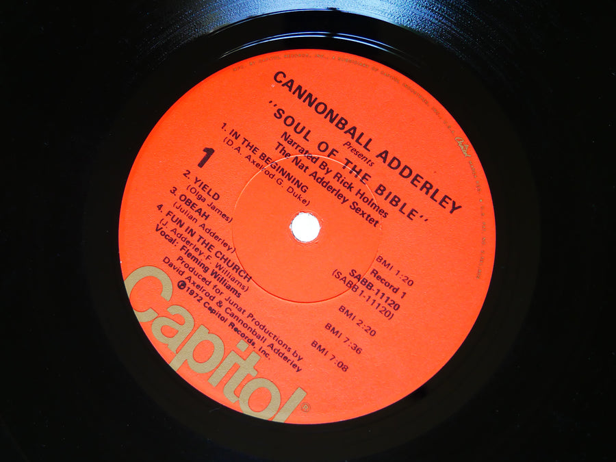 CANNONBALL NAT ADDERLEY RICK HOLMES Soul Of The Bible 2 x LP CAPITOL SABB-11120