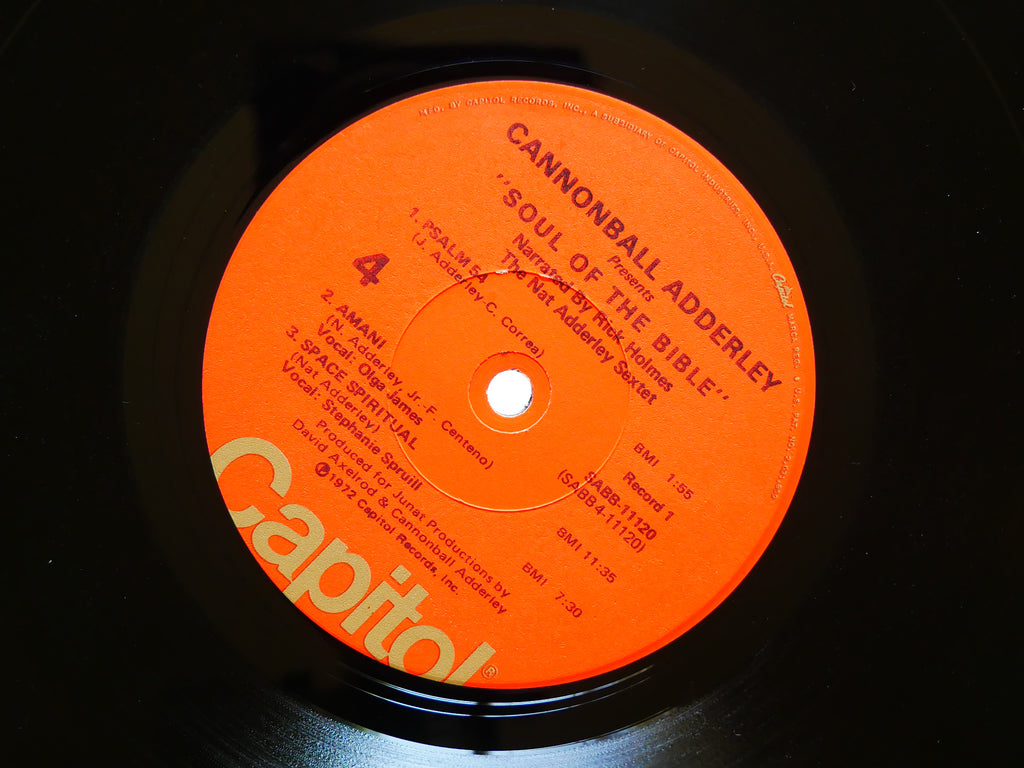 CANNONBALL NAT ADDERLEY RICK HOLMES Soul Of The Bible 2 x LP CAPITOL SABB-11120