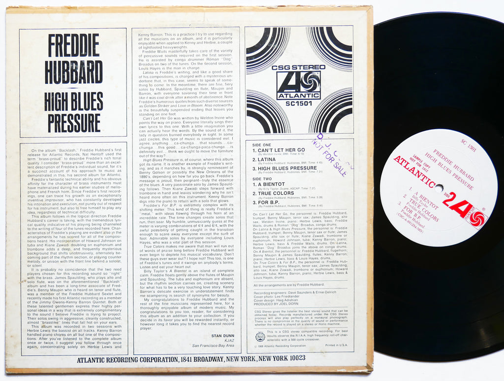 FREDDIE HUBBARD High Blues Pressure LP ATLANTIC SC 1501 US 1968 Weldon Irvine