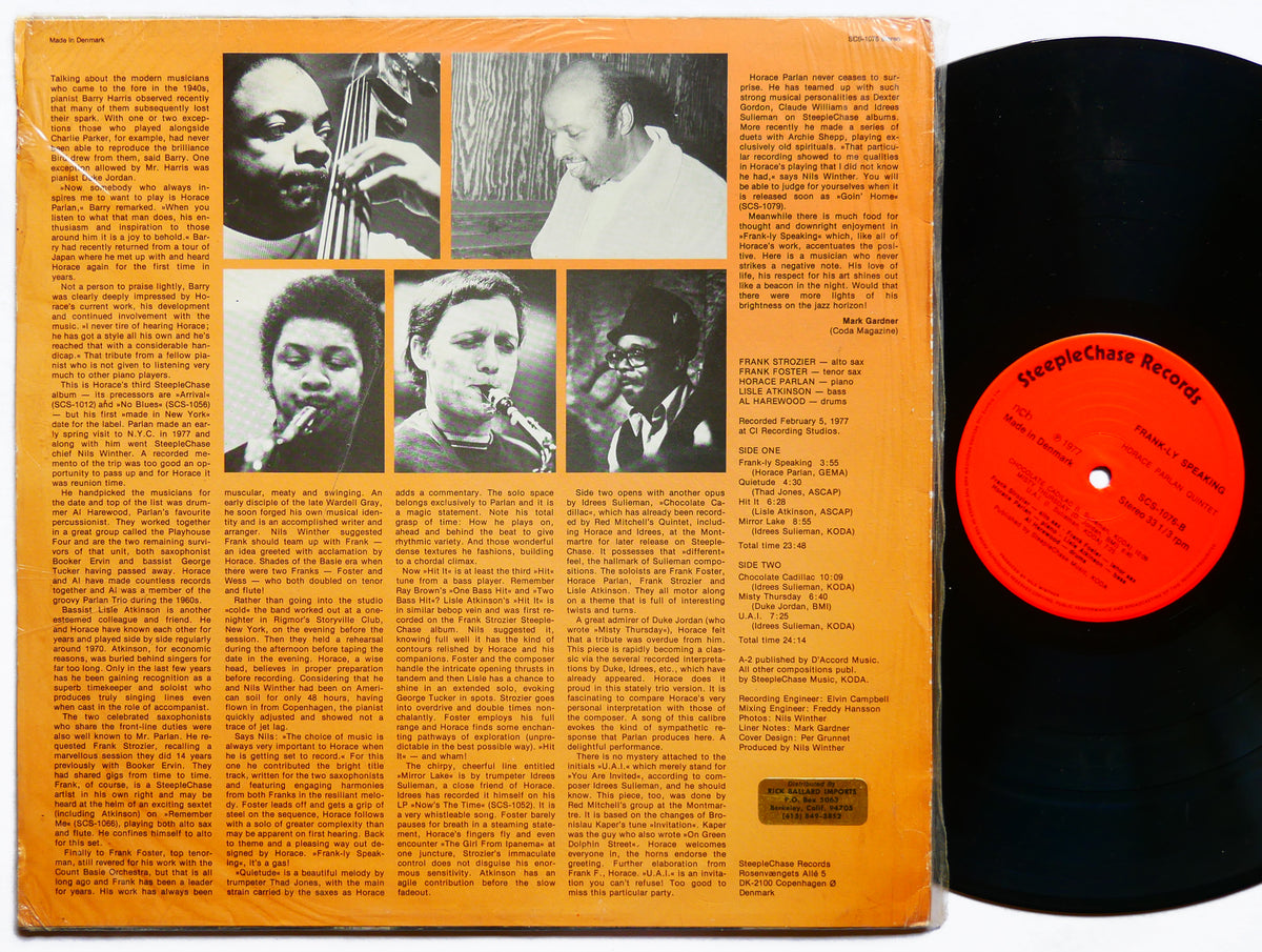 HORACE PARLAN Quintet Frank-ly Speaking LP STEEPLECHASE SCS-1076 DENMARK 1977
