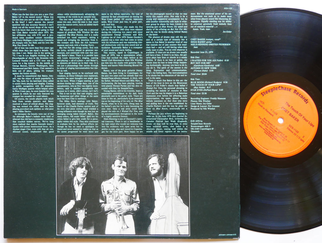 CHET BAKER The Touch Of Your Lips LP STEEPLECHASE SCS 1122 DENMARK 1980 JAZZ NM