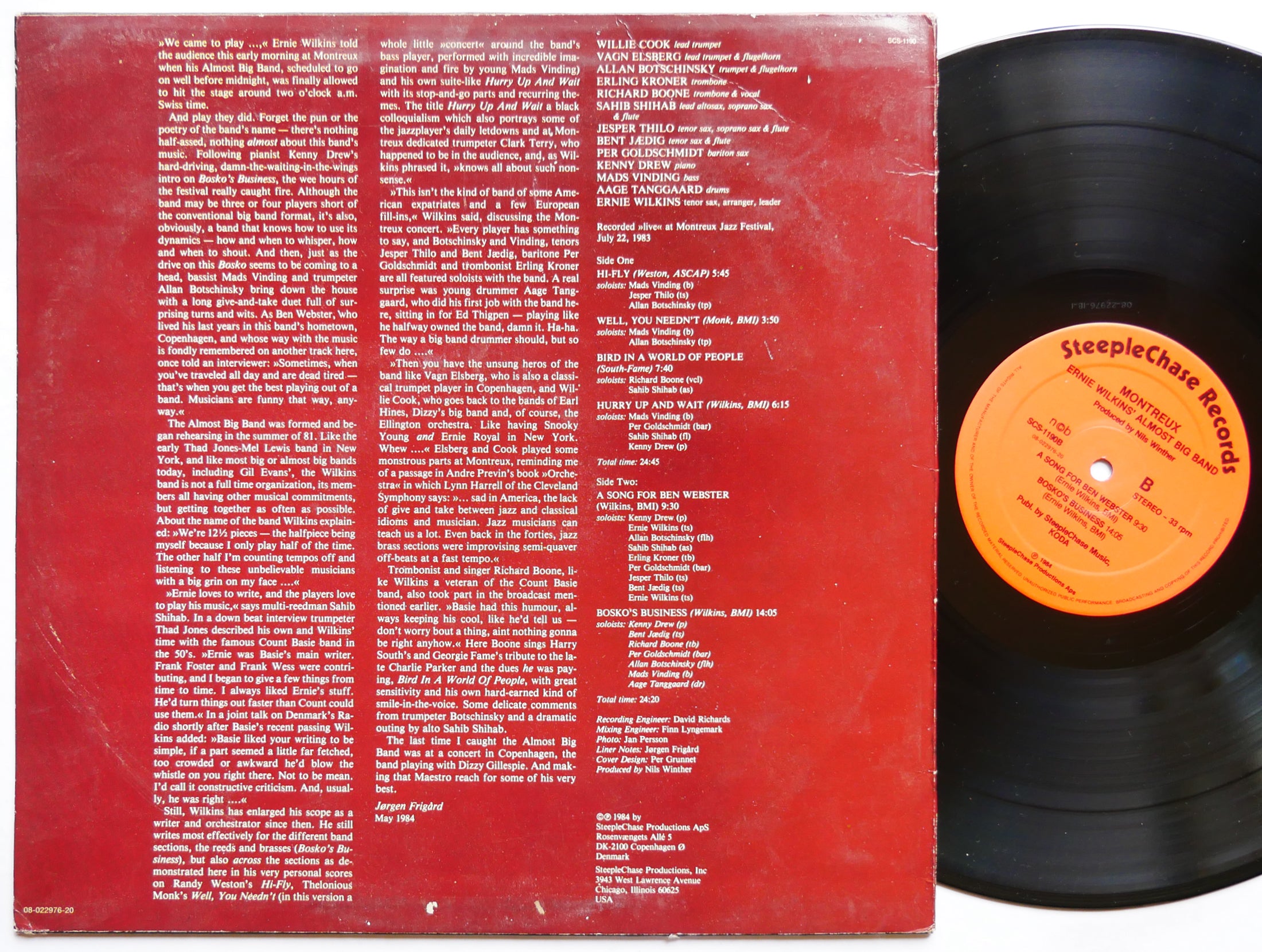 Ernie Wilkins Montreux LP STEEPLECHASE SCS-1190 Denmark 1984 Sahib Shihab