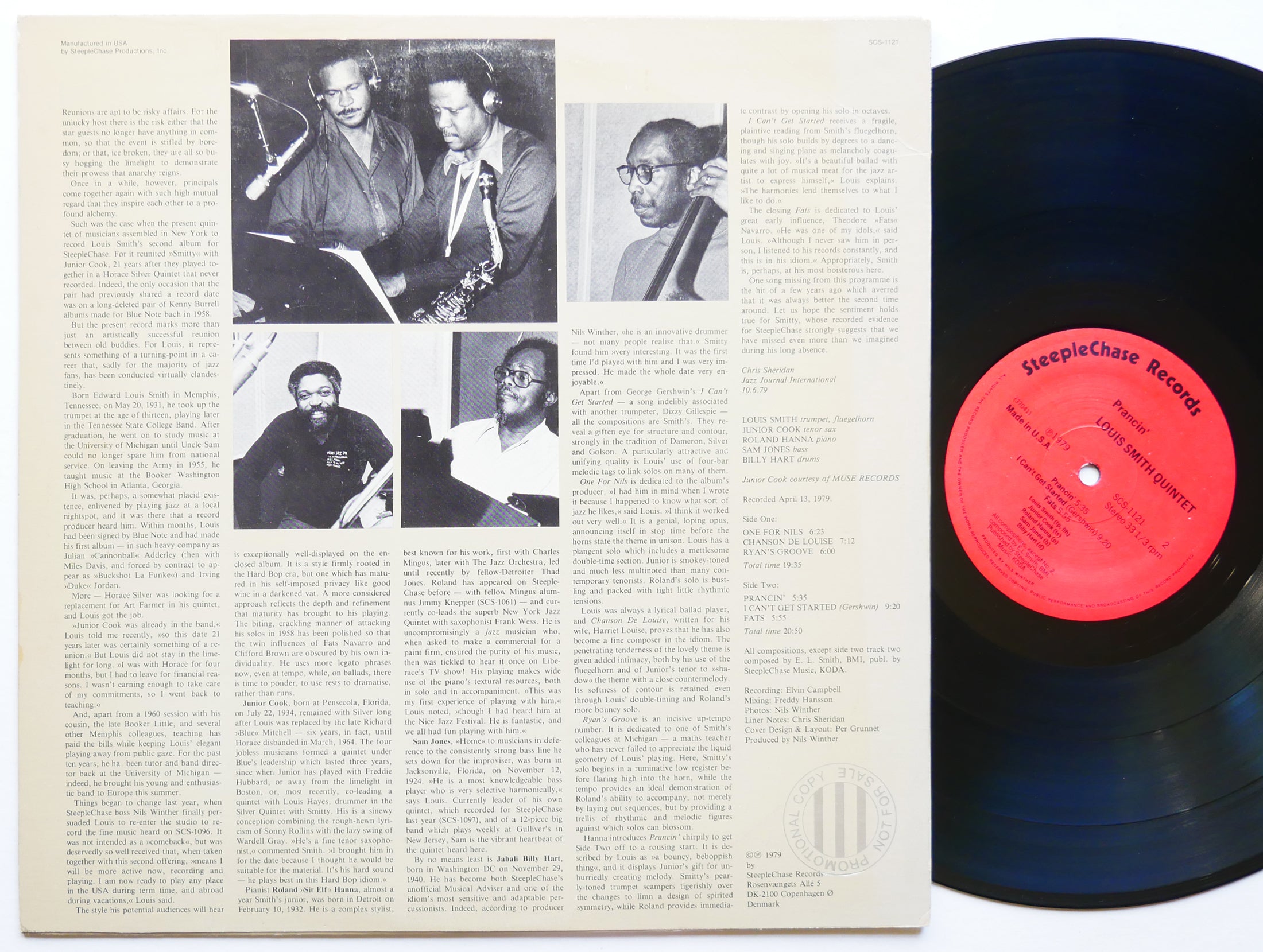 LOUIS SMITH Quintet Just Friends LP STEEPLECHASE SCS 1121 Sam Jones Junior Cook