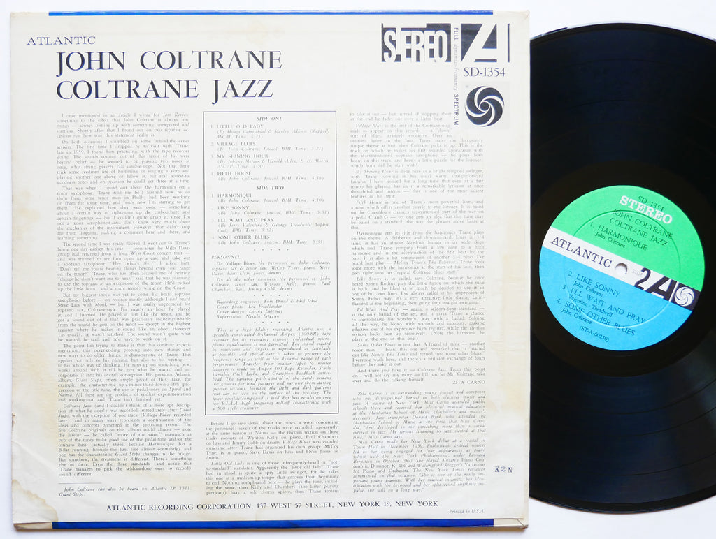 JOHN COLTRANE Coltrane Jazz LP ATLANTIC SD 1354 US 1961 Elvin Jones McCoy Tyner