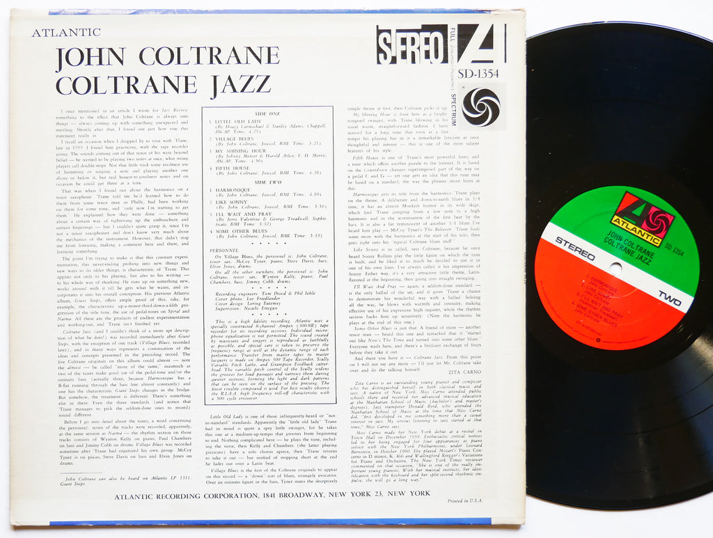 JOHN COLTRANE Coltrane Jazz LP ATLANTIC SD 1354 US 1975 Elvin Jones McCoy Tyner
