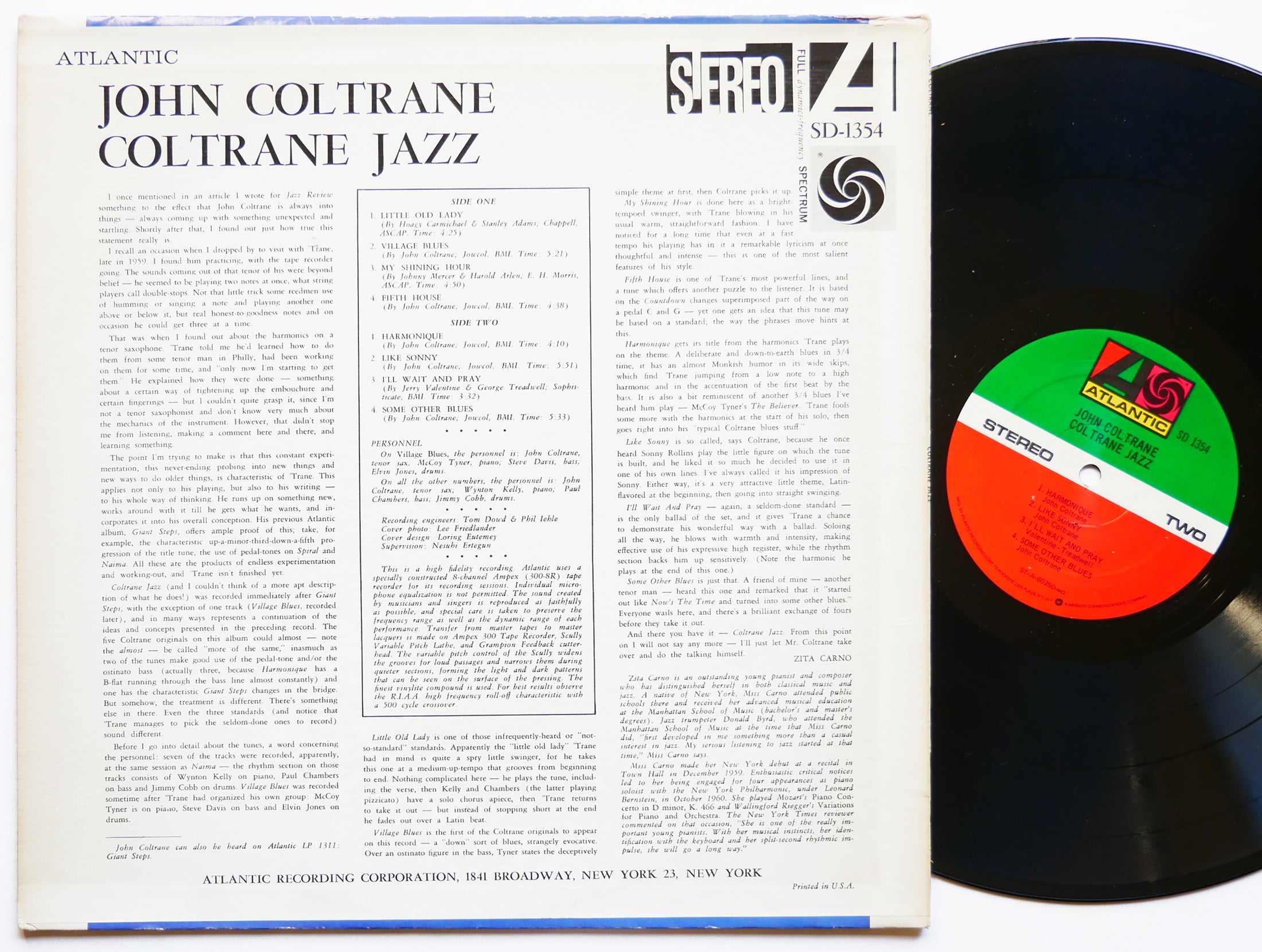 JOHN COLTRANE Coltrane Jazz LP ATLANTIC SD 1354 US 1975 Elvin Jones McCoy Tyner