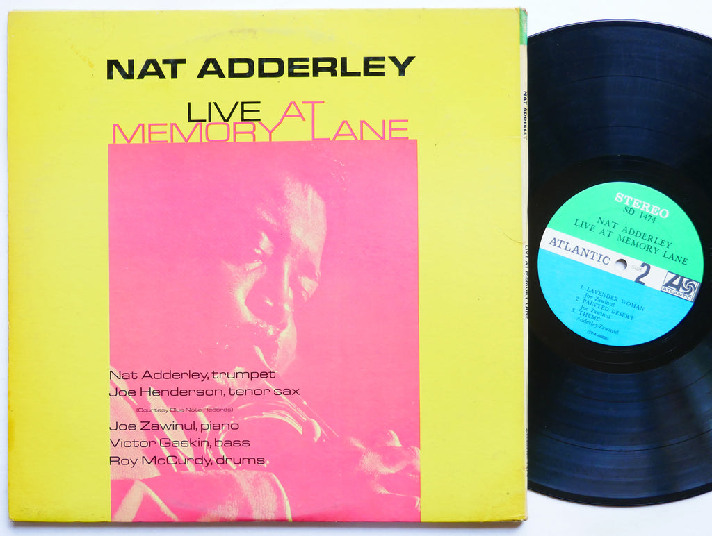 NAT ADDERLEY Live At Memory Lane LP ATLANTIC SD 1474 US 1967 Joe Henderson