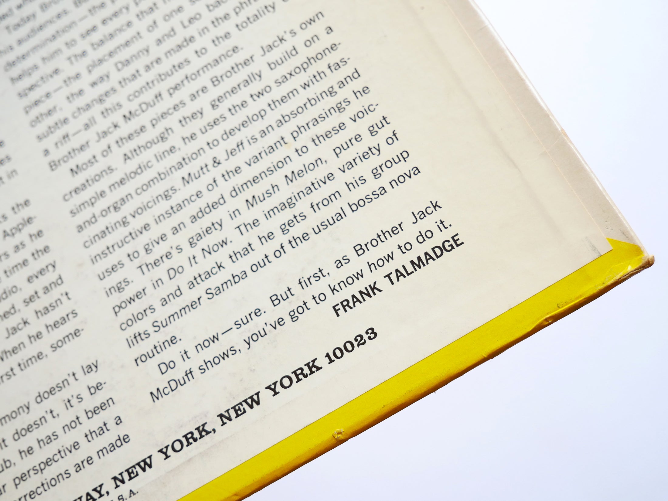 BROTHER JACK MCDUFF Do It Now! LP ATLANTIC SD 1484 US 1967 JAZZ Melvin Sparks