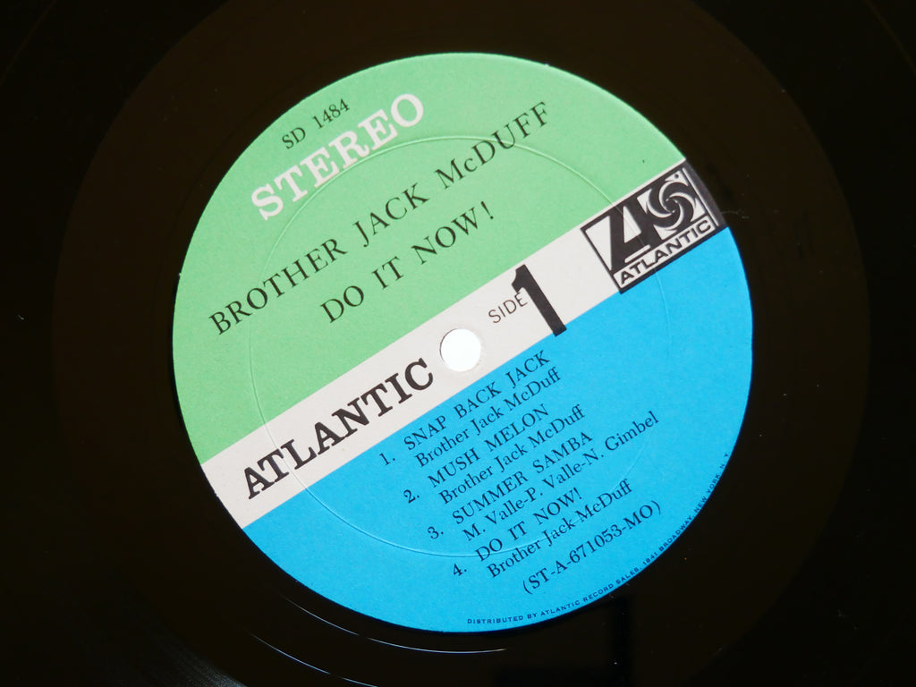BROTHER JACK MCDUFF Do It Now! LP ATLANTIC SD 1484 US 1967 JAZZ Melvin Sparks