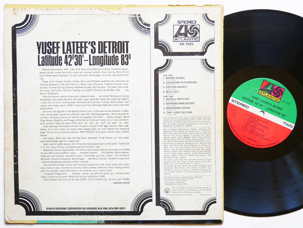 YUSEF LATEEF Detroit Latitude LP ATLANTIC SD 1525 US 1969 Cecil McBee Roy Brooks
