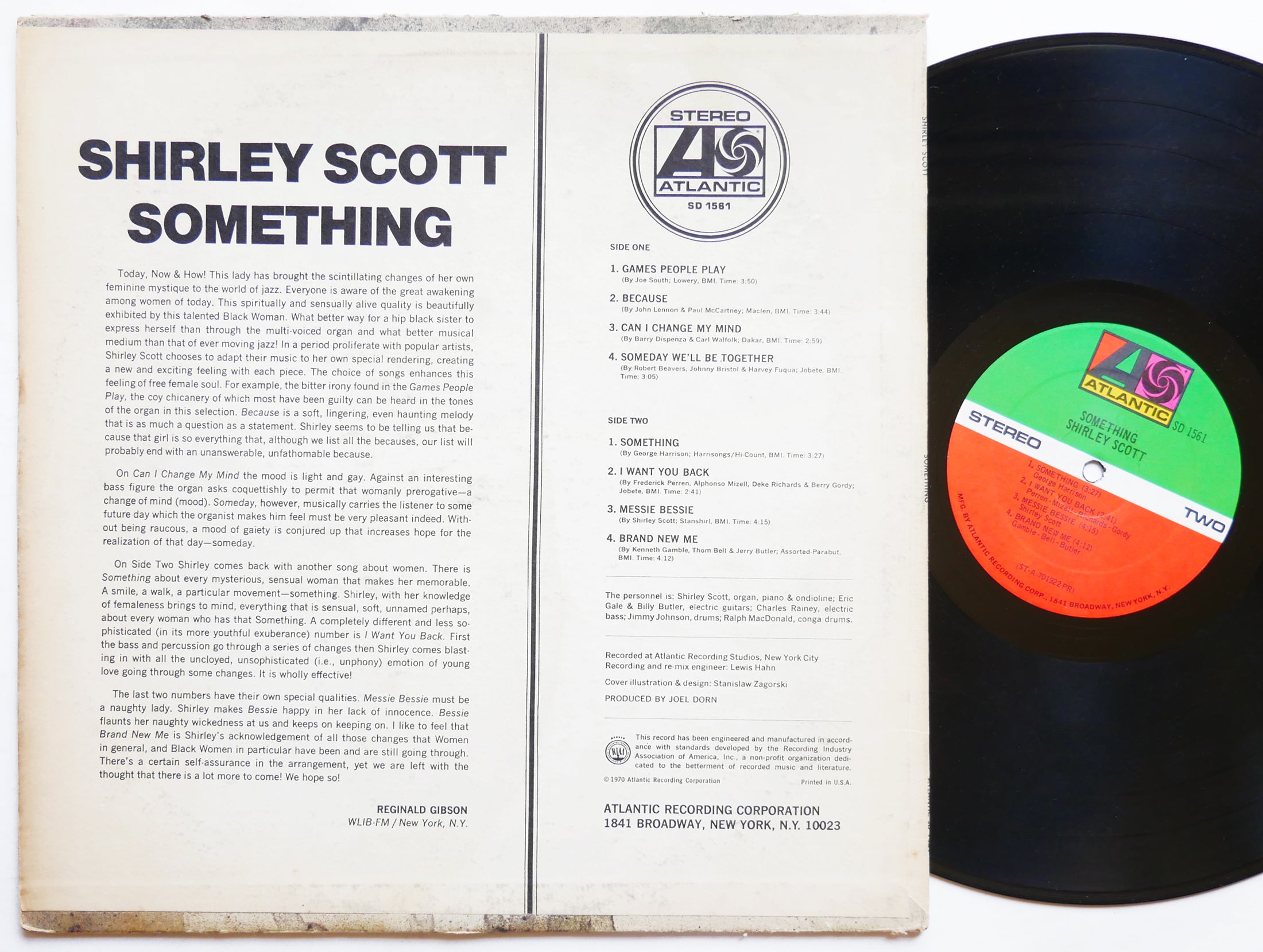 SHIRLEY SCOTT Something LP ATLANTIC SD 1561 US 1970 JAZZ Billy Butler Eric Gale