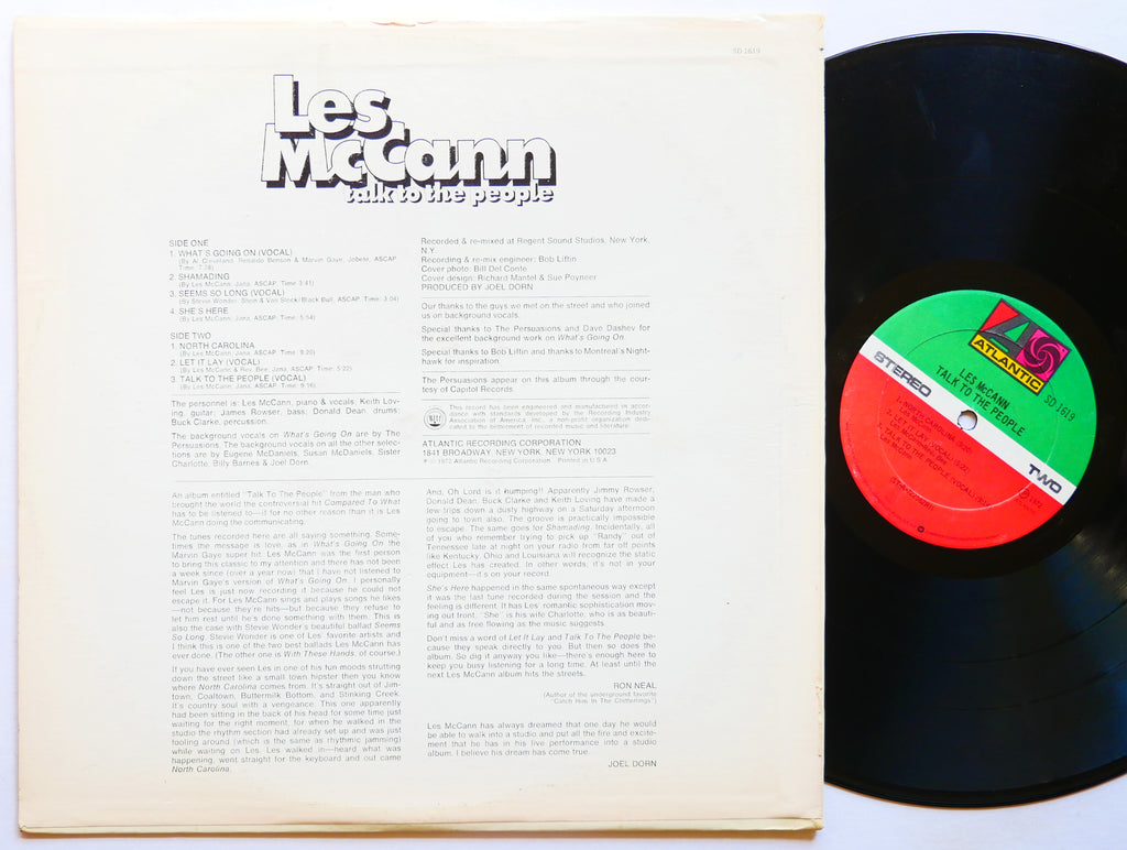 LES MCCANN Talk To The People LP ATLANTIC SD 1619 US 1972 Jazz Funk