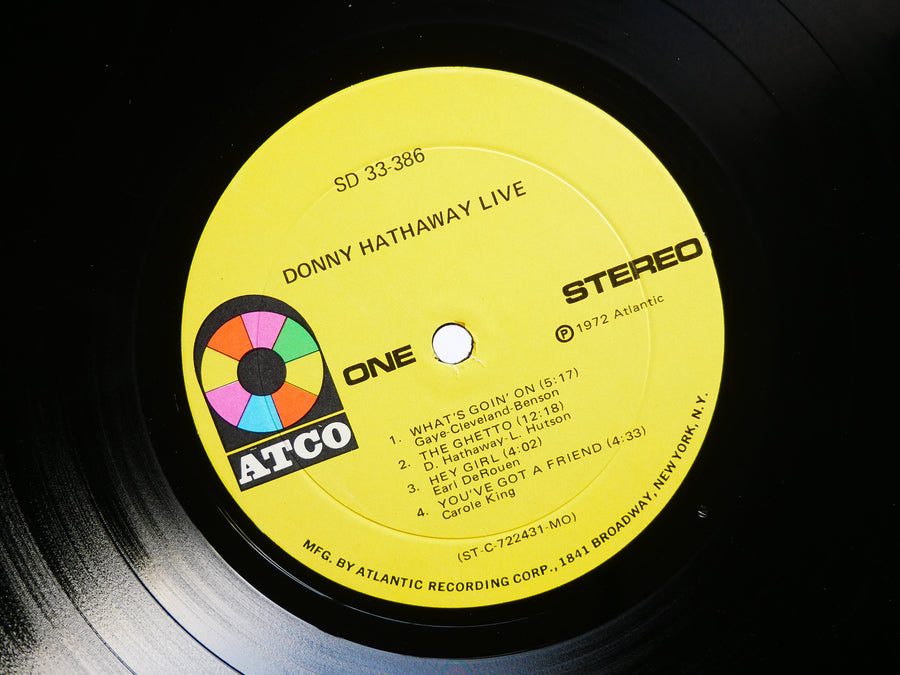 DONNY HATHAWAY Live LP ATCO RECORDS SD 33-386 US 1972 Funk Soul