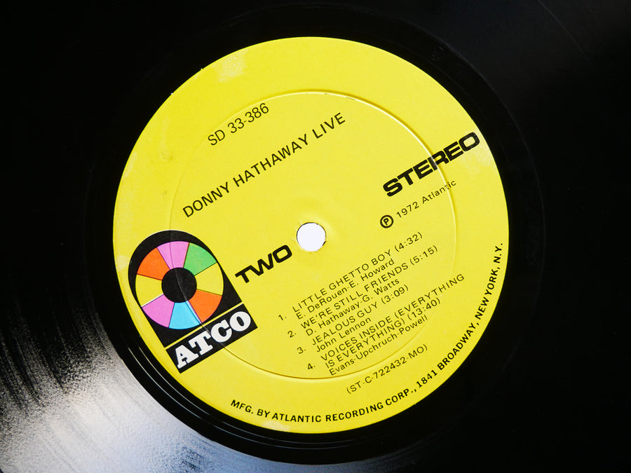 DONNY HATHAWAY Live LP ATCO RECORDS SD 33-386 US 1972 Funk Soul
