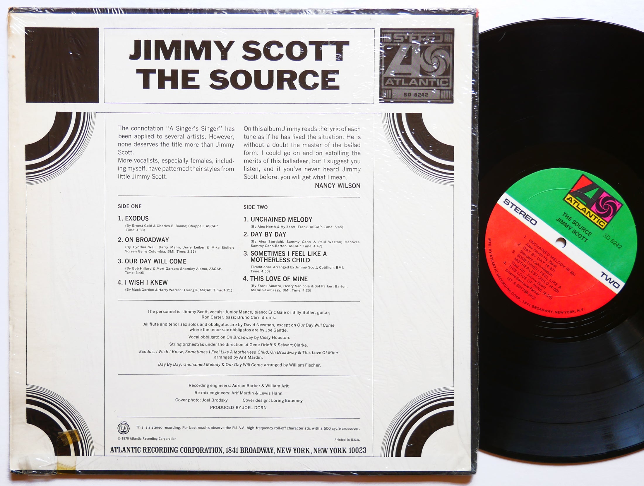 JIMMY SCOTT The Source LP ATLANTIC SD 8242 US 1970 JAZZ Ron Carter Junior Mance