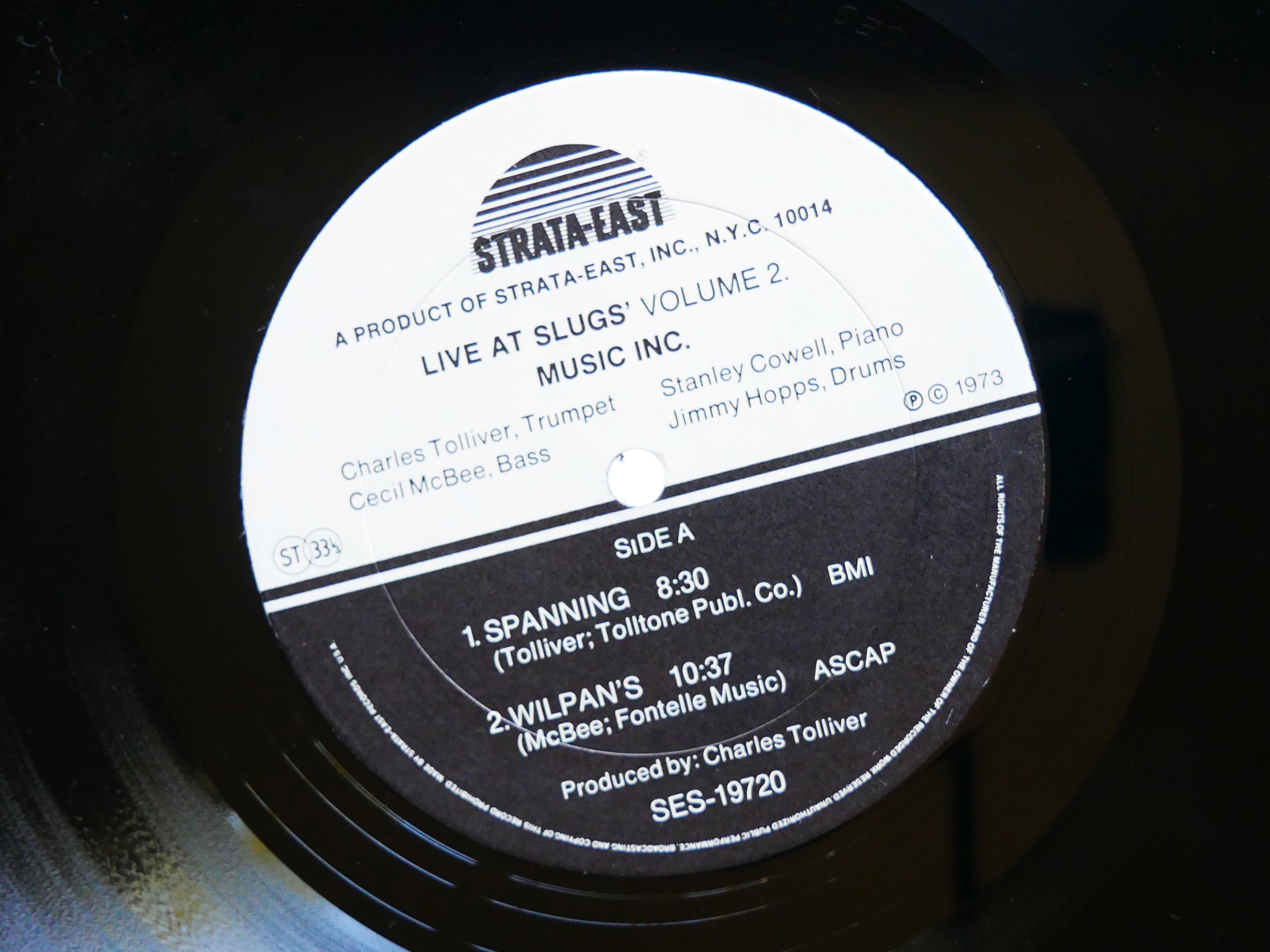 MUSIC INC. Live At Slugs' Vol. II LP STRATA-EAST SES-1972 US 1973 Stanley Cowell