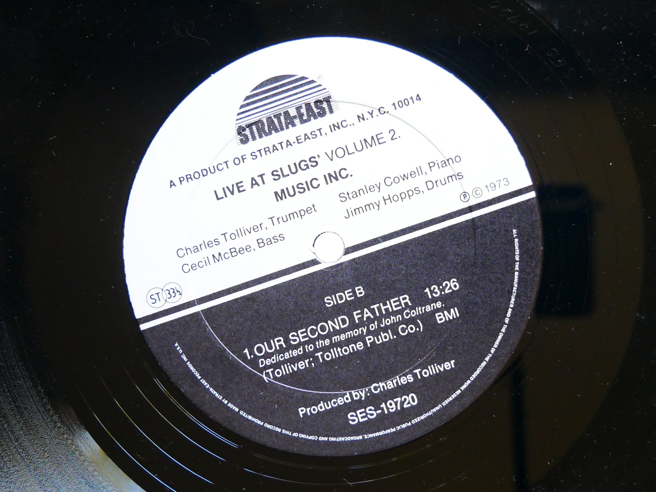 MUSIC INC. Live At Slugs' Vol. II LP STRATA-EAST SES-1972 US 1973 Stanley Cowell